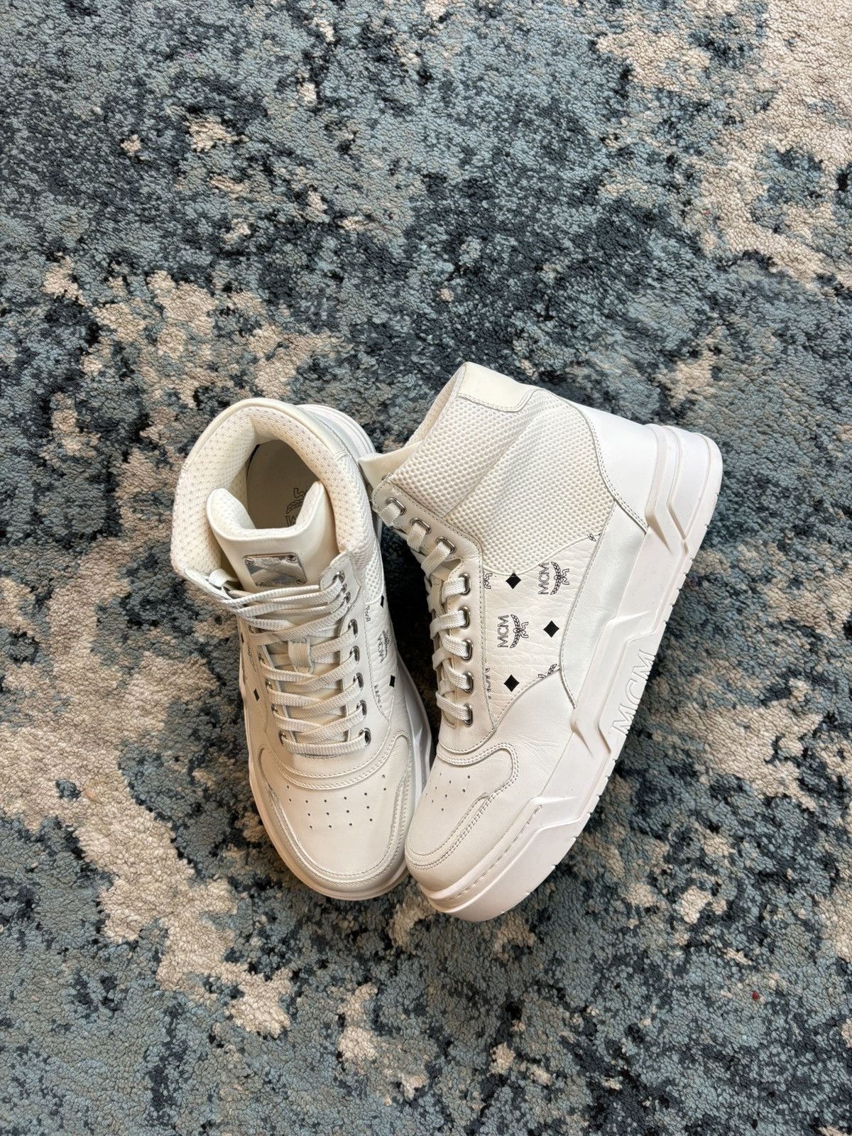MCM Logo High Top Sneaker 43 (10US) Looks New No Box display picture 1