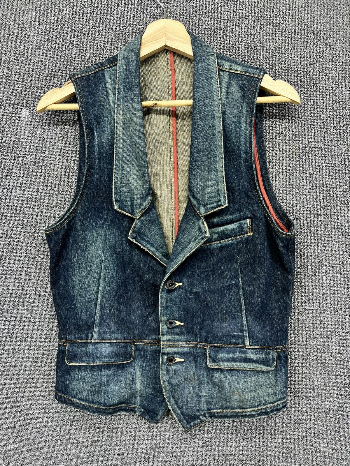 Japanese Brand Vintage Haib Rare Denim Vest Size M / US 6-8 / IT 42-44 - 1 Thumbnail