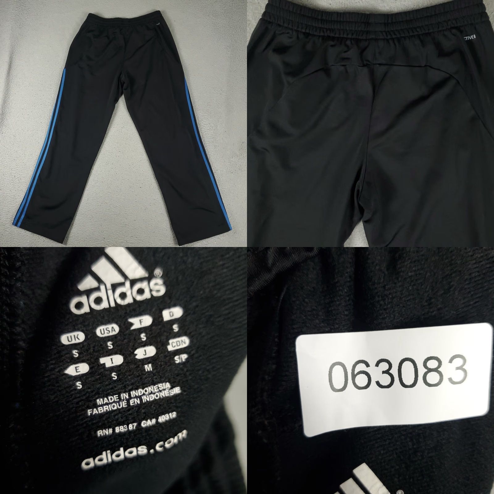 Adidas Adidas Pants Mens Small Black Running Track Sweatpants Shirt? Size US 29 - 8 Thumbnail