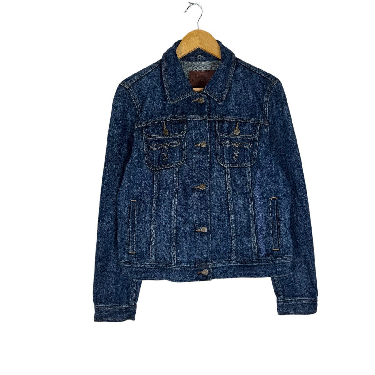 Lauren Ralph Lauren 🔥 LAUREN RL NATIVE DENIM CUSTOM JACKET Size L / US 10 / IT 46 - 2 Thumbnail