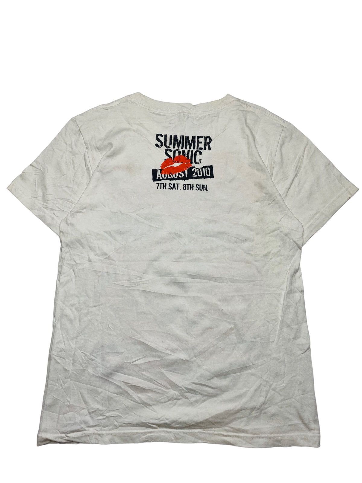 Band Tees 2010 Summer Sonic - Printed Lips T-Shirt Size US M / EU 48-50 / 2 - 2 Thumbnail