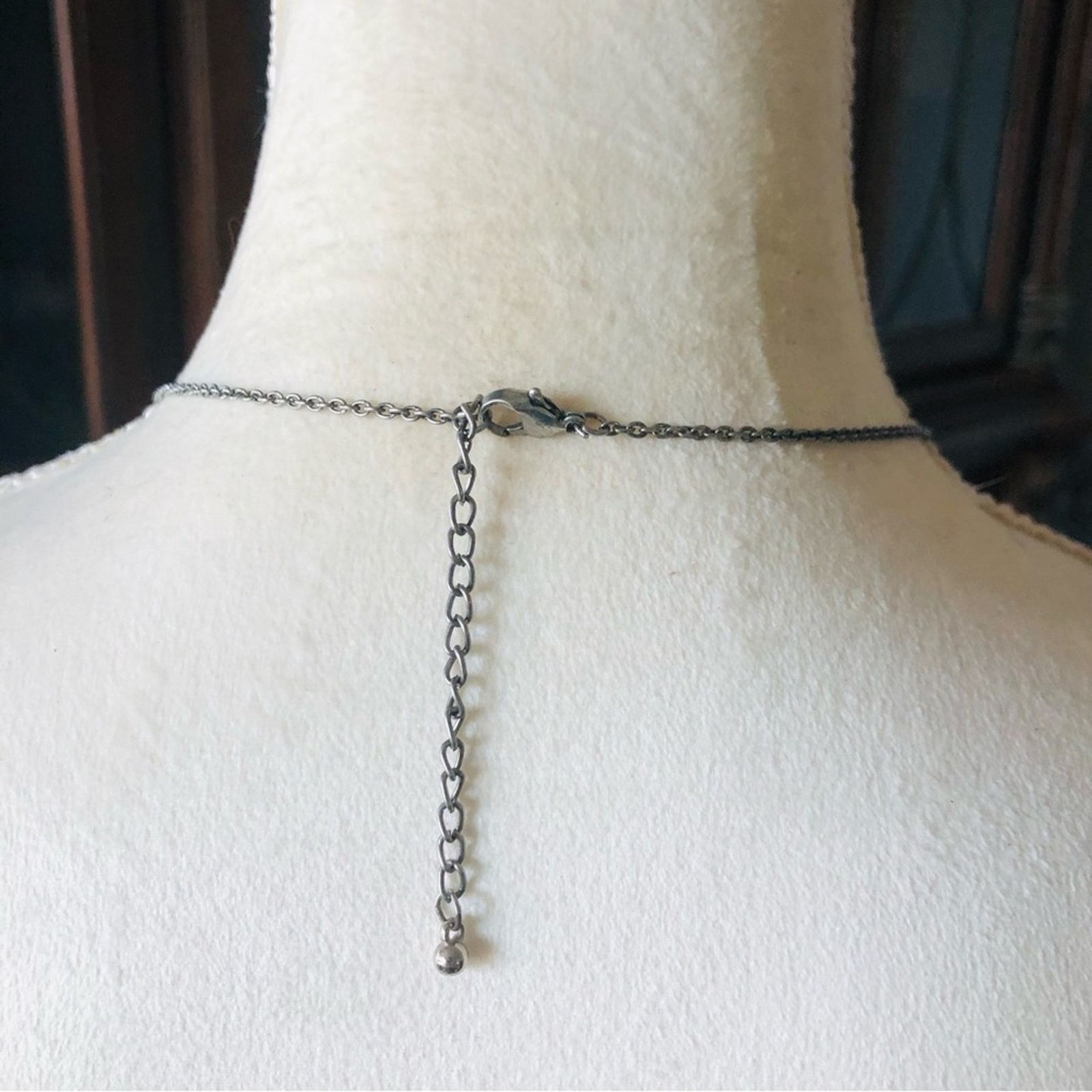 Jewelry Natural stone chip silver chain y necklace Size ONE SIZE - 3 Thumbnail