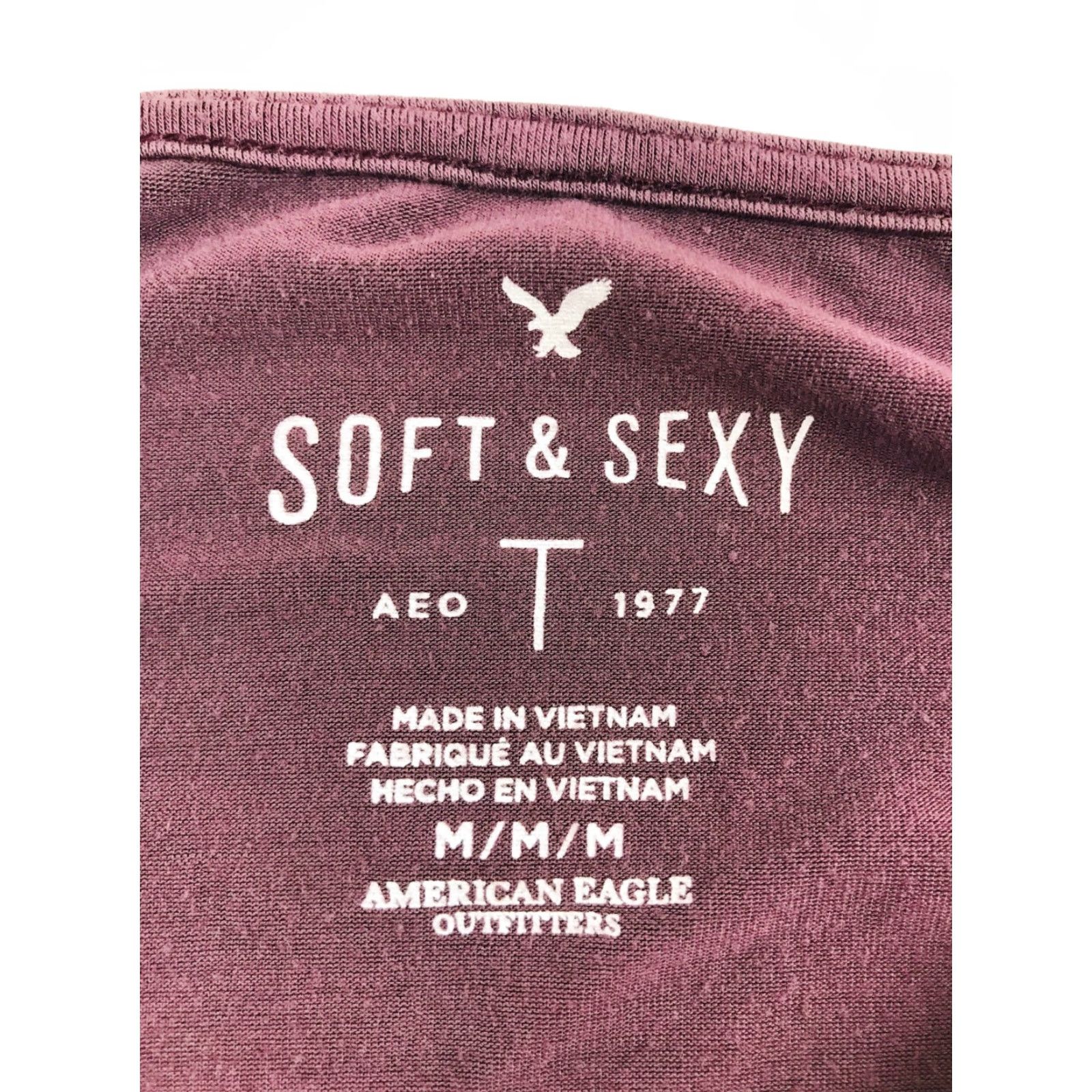 American Eagle Outfitters Soft & Sexy by AEO Shirt Womens M Purple Long Sleeve Criss Cross V-Neck Blouse Size M / US 6-8 / IT 42-44 - 4 Thumbnail