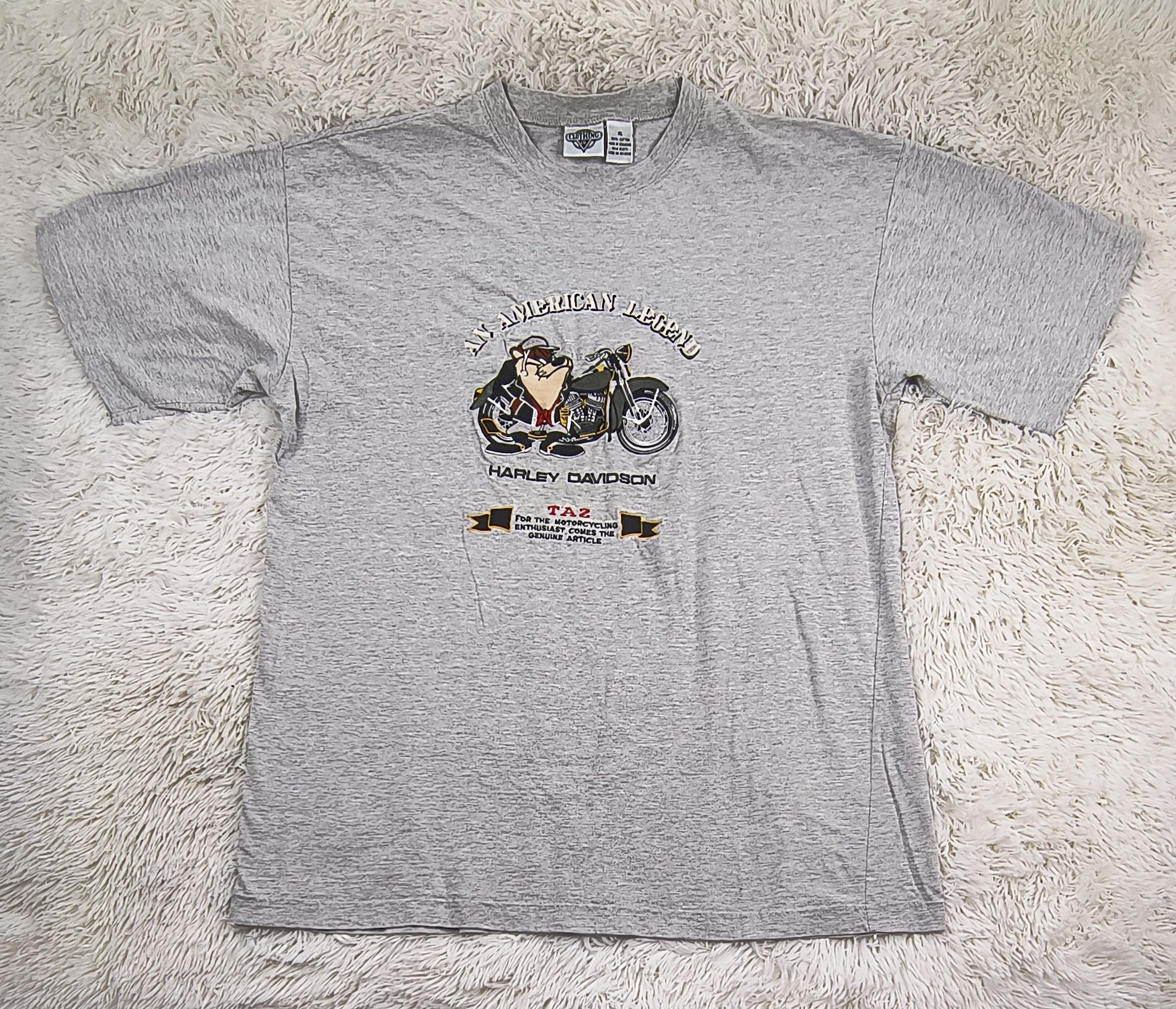 Harley Davidson Vintage Harley Davidson Taz an american legend 1993 tee Size US XL / EU 56 / 4 - 2 Thumbnail
