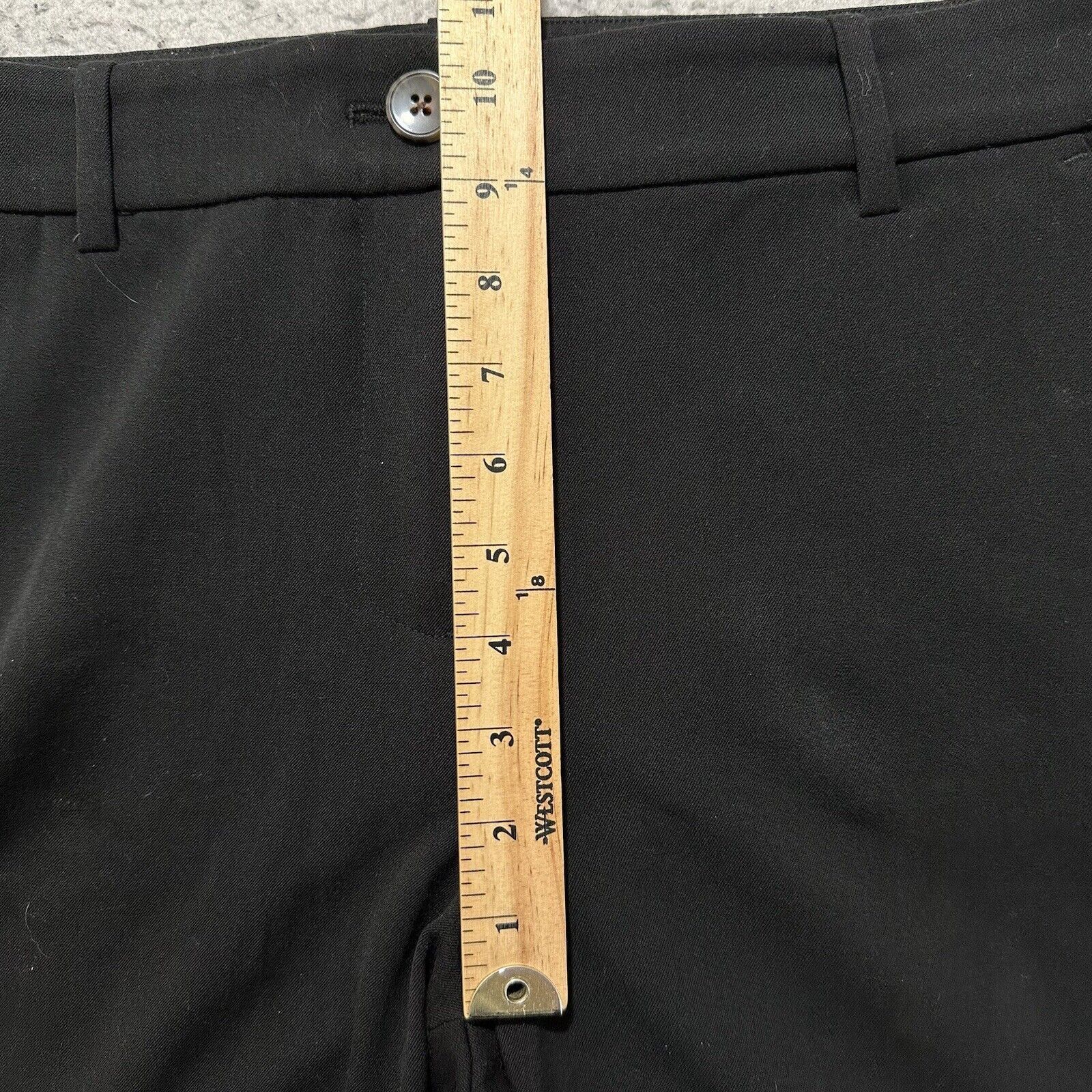 J.Crew J. Crew 8 Black Flat Front Dress Pants High Rise Stretch Size 30" / US 8 / IT 44 - 12 Thumbnail