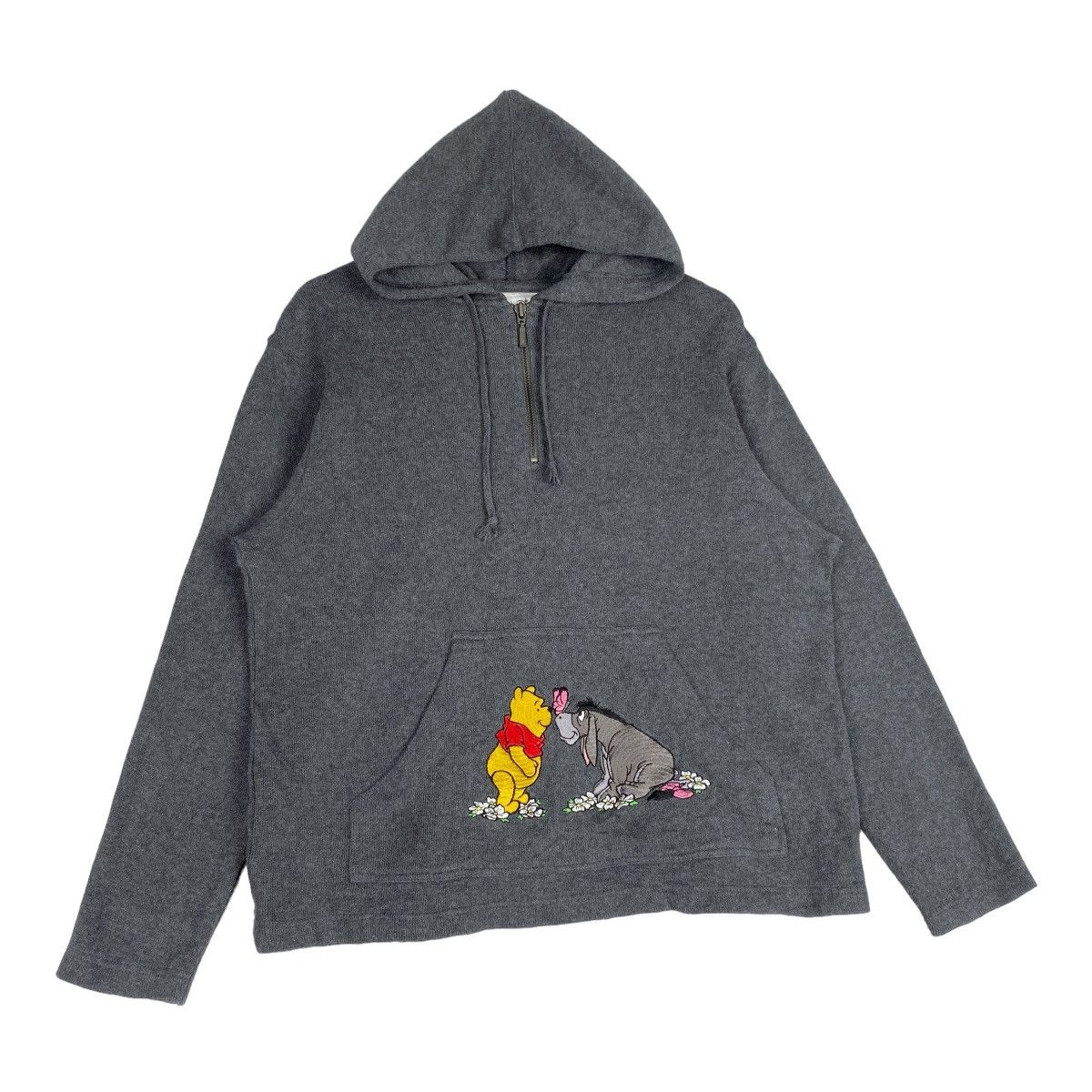 Disney Winnie The Pooh Hoodie Half Zip Sweatshirt Pullover Jumper Size US L / EU 52-54 / 3 - 4 Thumbnail