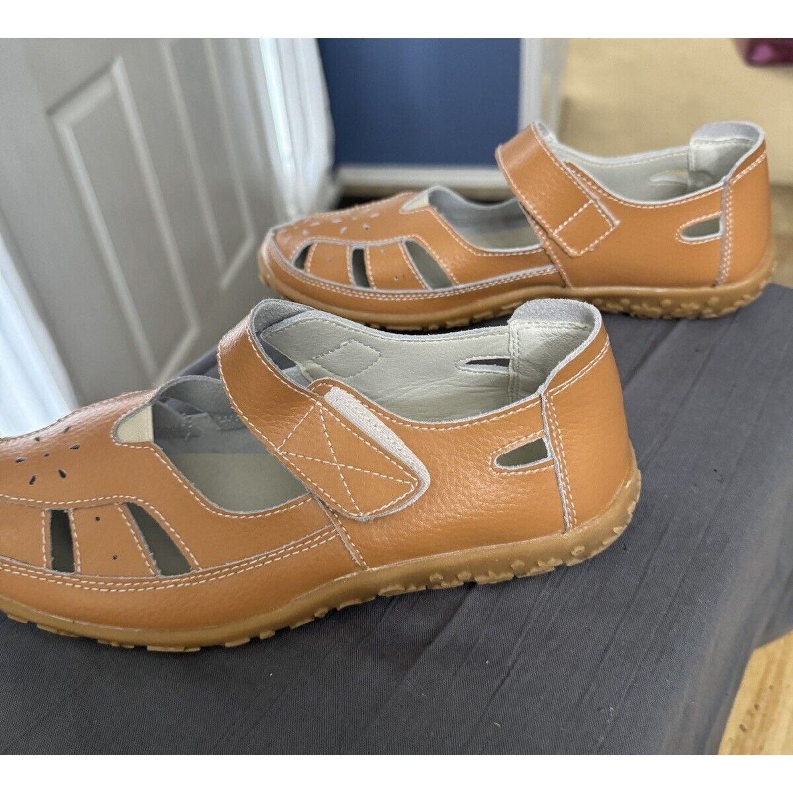 Other Women’s Faux Leather Cut-out Sandals in Yellow - 6 US/36 EU Size US 6 / IT 36 - 2 Thumbnail