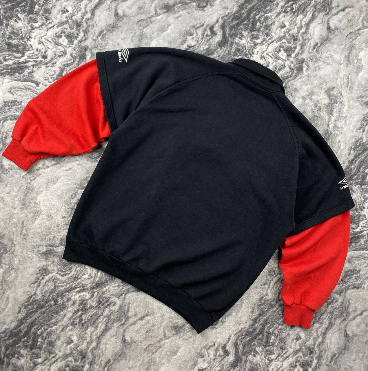 Umbro Vintage Umbro Manchester United 90s 1/4 Zip Sweatshirt Size US XL / EU 56 / 4 - 14 Thumbnail