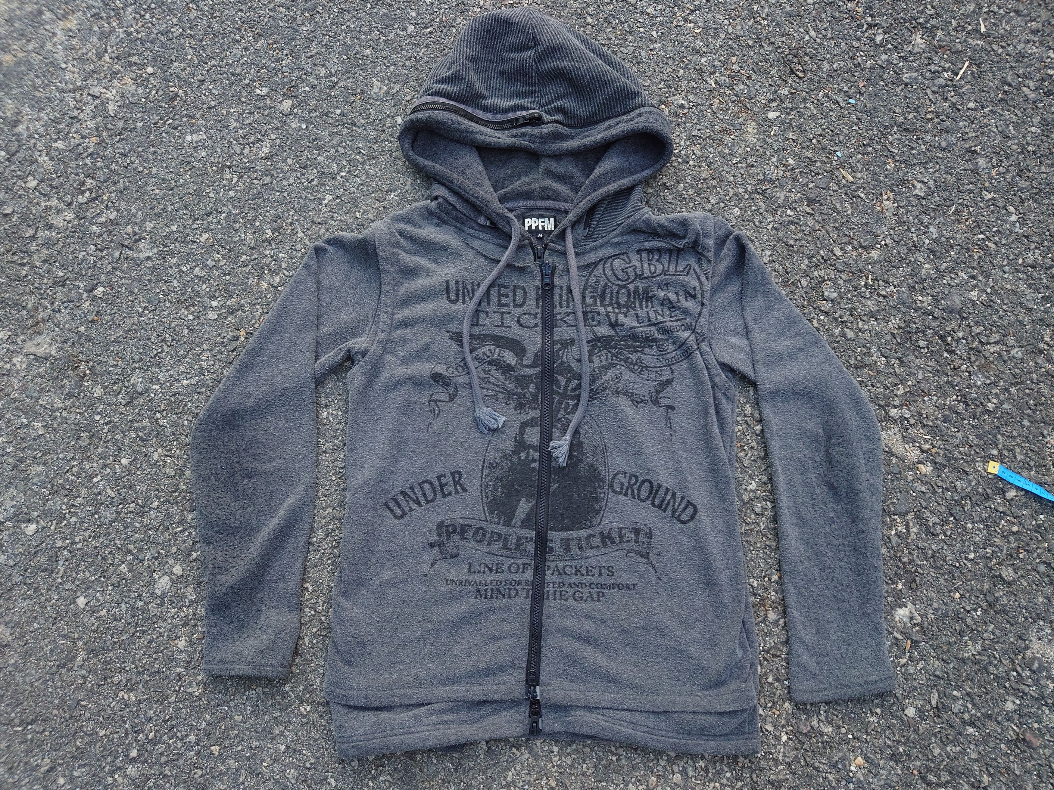 PPFM PPFM Archival Grey Graphic Hoodie Size US M / EU 48-50 / 2 - 1 Thumbnail