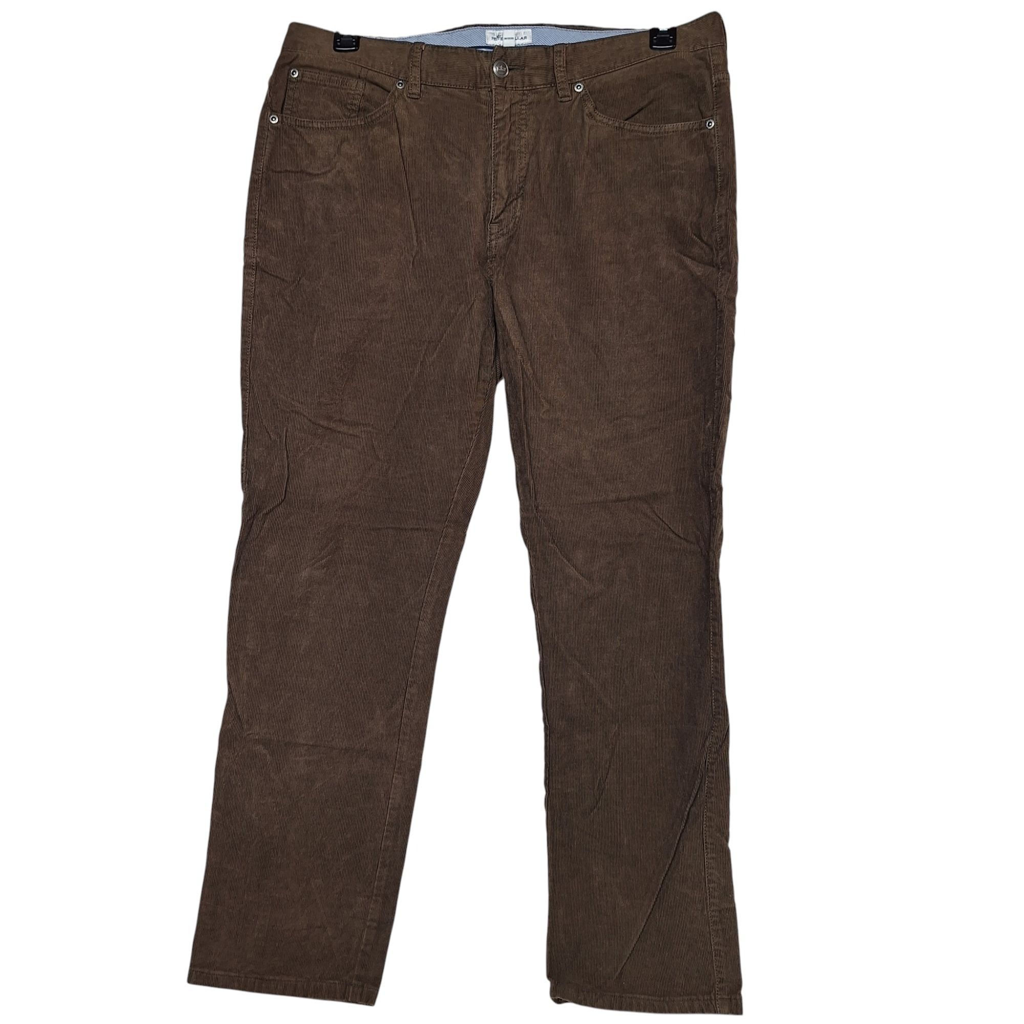 Peter Millar Peter Millar Superior Soft Corduroy Pants 35 Dark Brown Eart Size US 35 - 2 Thumbnail
