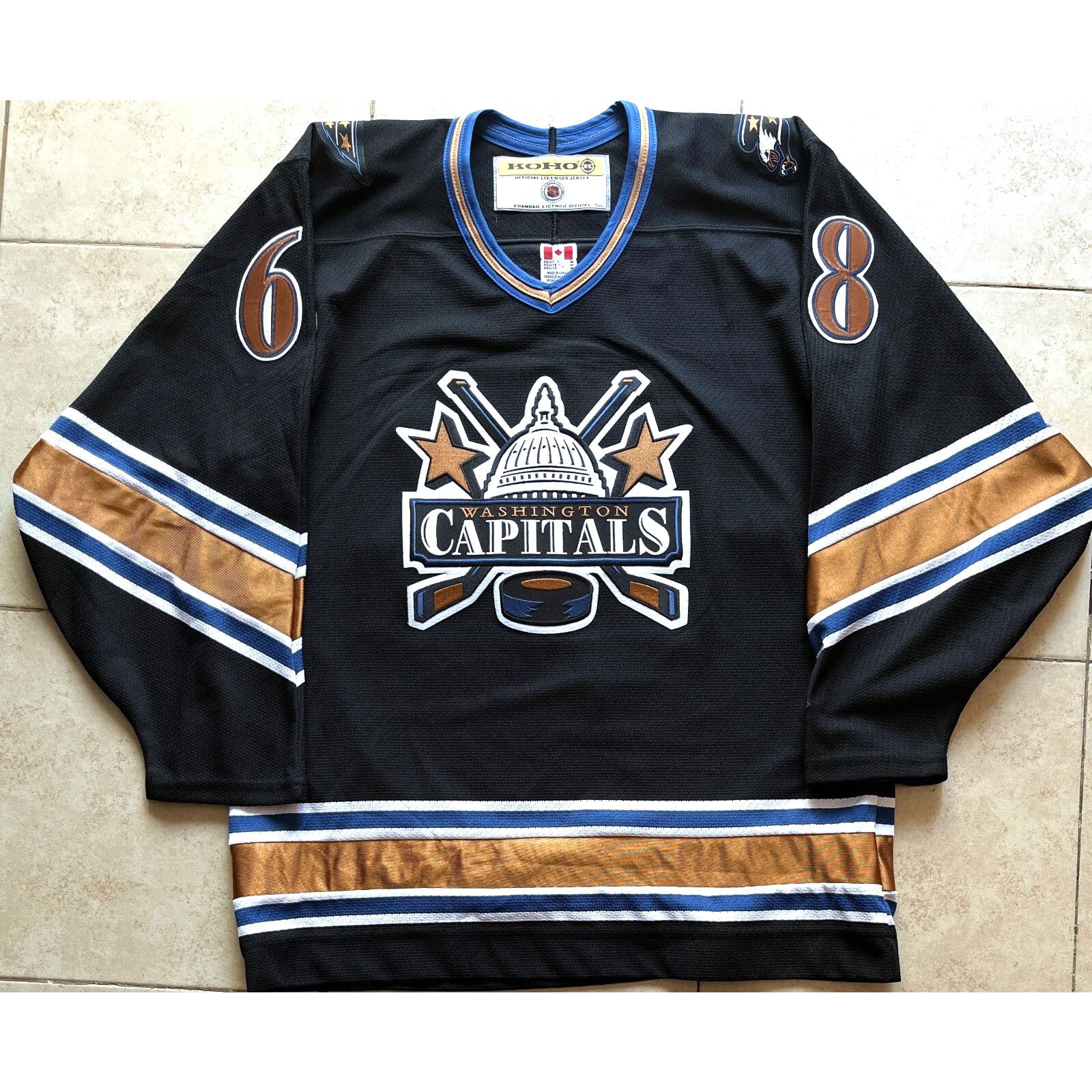 Koho JAGR #68 Washington Capitals 2000s jersey 3rd M Dome NHL vtg Size US M / EU 48-50 / 2 - 2 Thumbnail