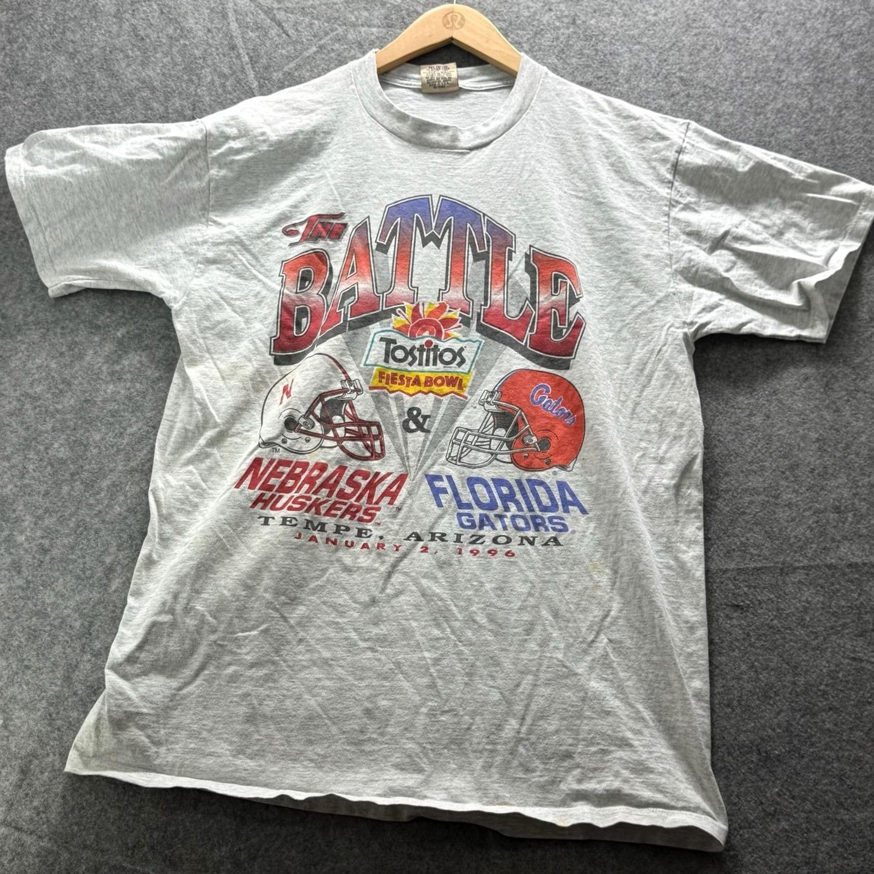 Vintage VINTAGE Tostitos Shirt Mens L Gray Fiesta Bowl Nebraska Huskers Florida 90s y2k Size US L / EU 52-54 / 3 - 2 Thumbnail