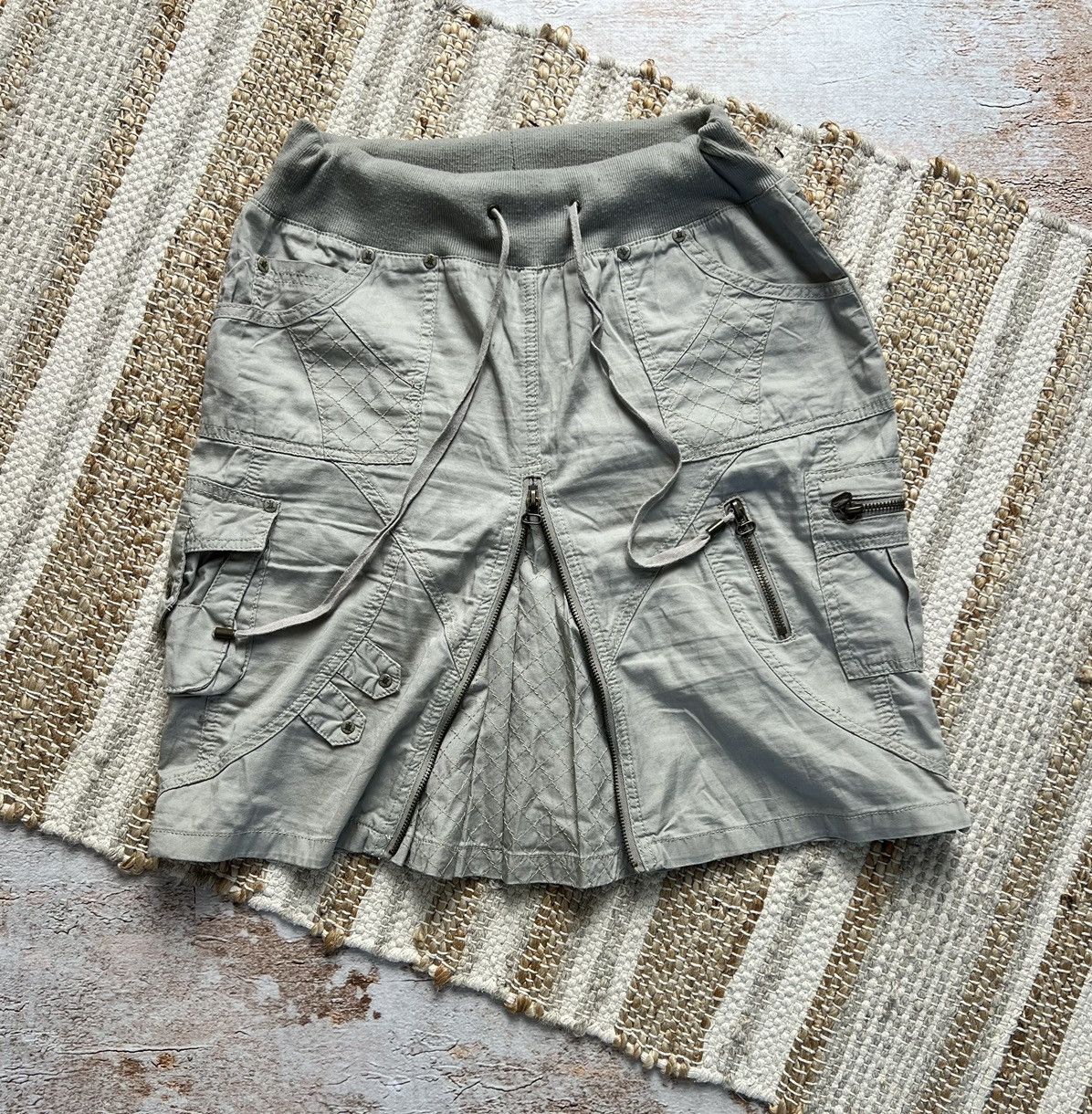 If Six Was Nine × Japanese Brand Vintage Japanese front and back zippers cargo skirt Size 28" / US 6 / IT 42 - 3 Thumbnail