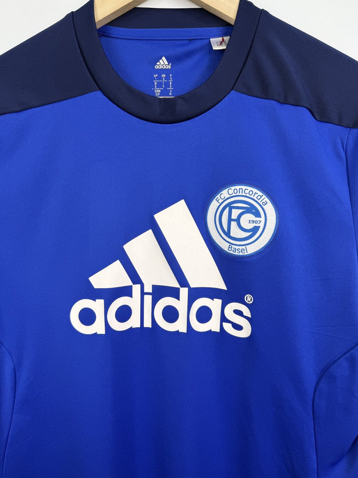 Adidas 🇨🇭 Vintage Adidas FC Concordia Basel Training Soccer Jersey Size US S / EU 44-46 / 1 - 4 Thumbnail