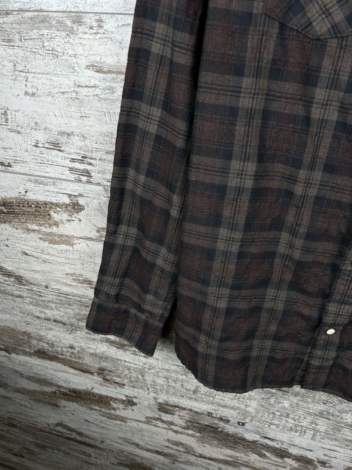 Allsaints × Japanese Brand Mens AllSaints Flannel Shirts button up plain ls shirt y2k Size US S / EU 44-46 / 1 - 3 Thumbnail