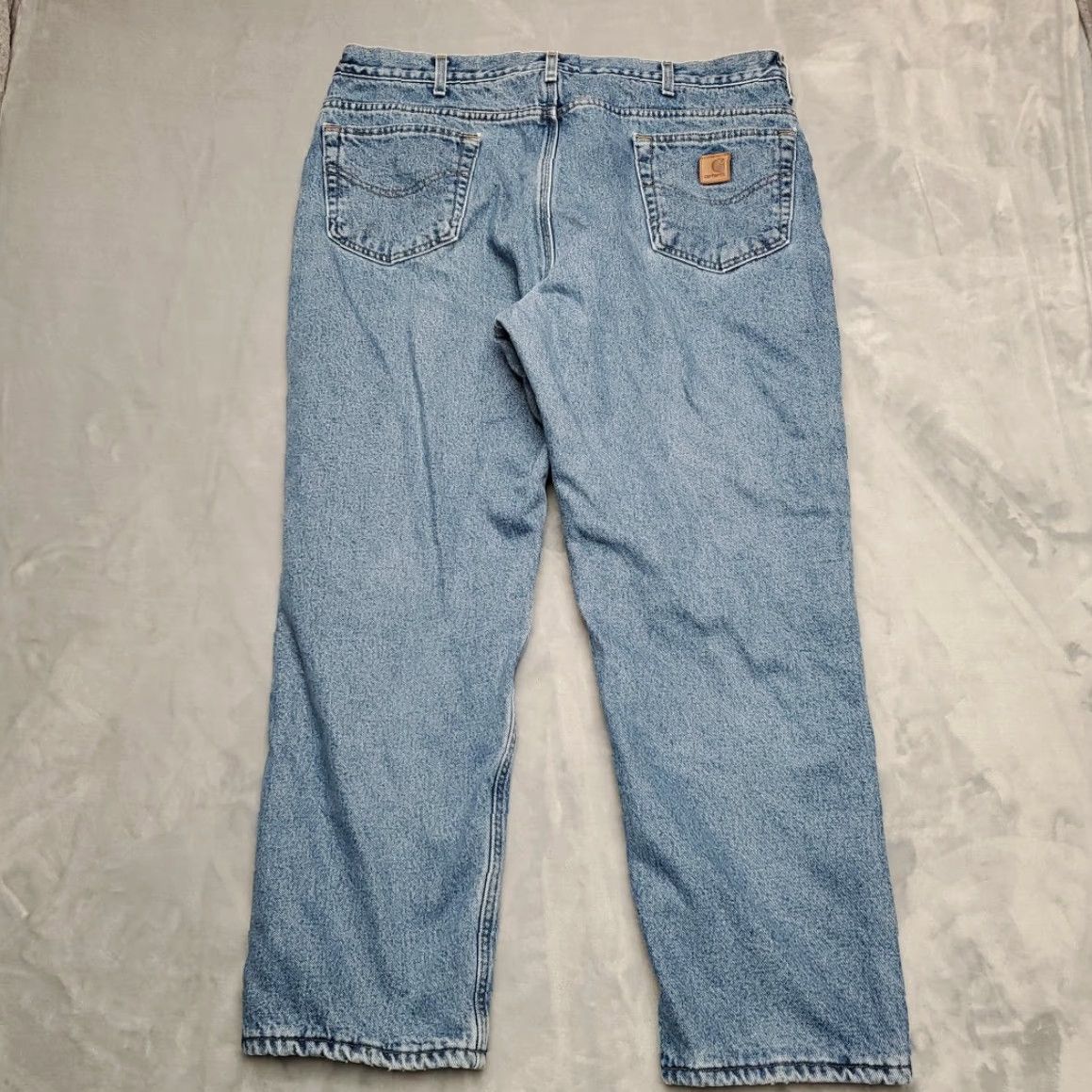 Carhartt VINTAGE Carhartt Jeans Men 40x30 Blue Denim Black Lined Outdoor Work B155 DST Pants Size US 40 / EU 56 - 5 Thumbnail