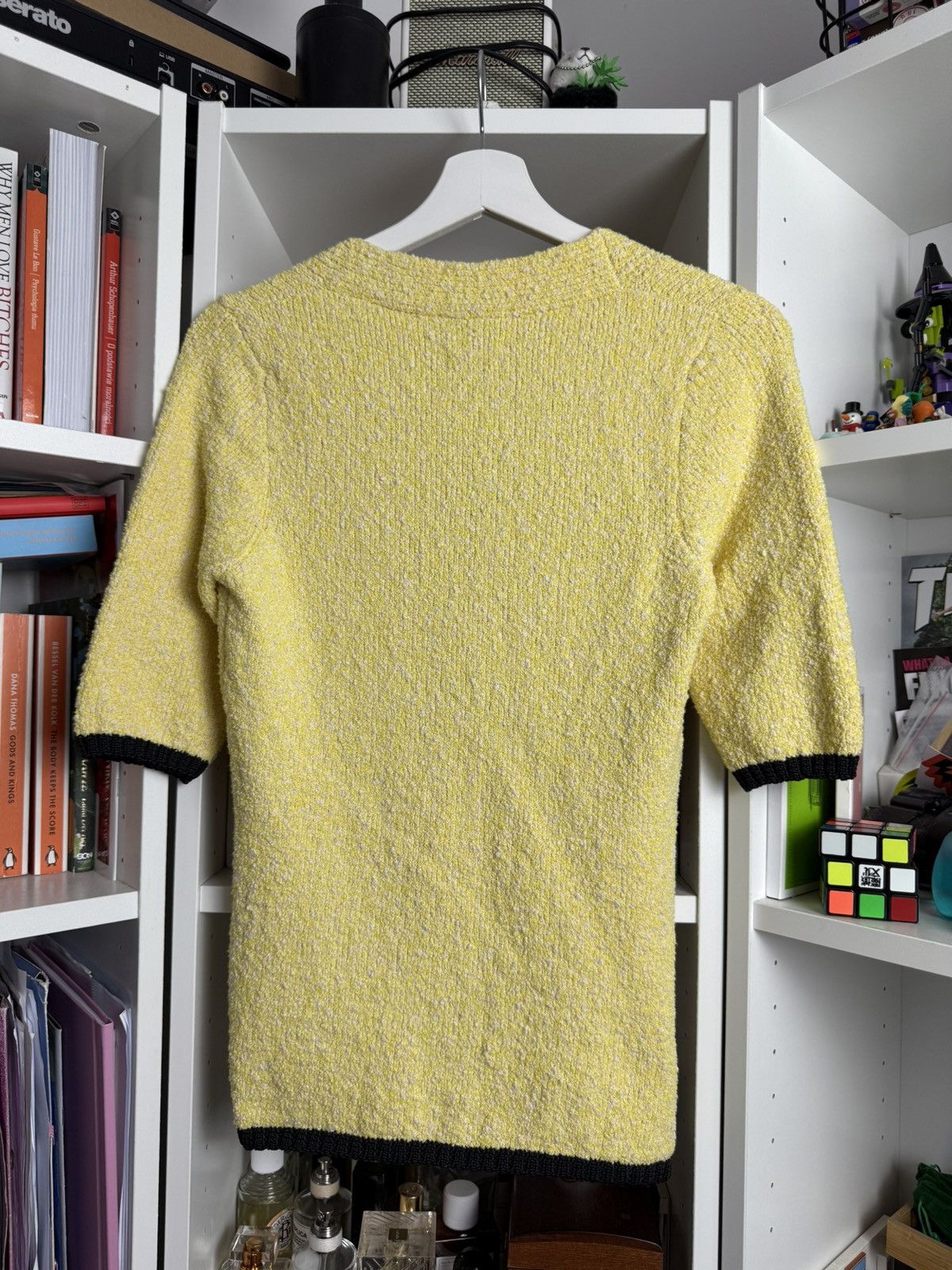 Designer × Ganni Ganni cotton asymmetric cardigan sweater S designer classy Size S / US 4 / IT 40 - 2 Thumbnail