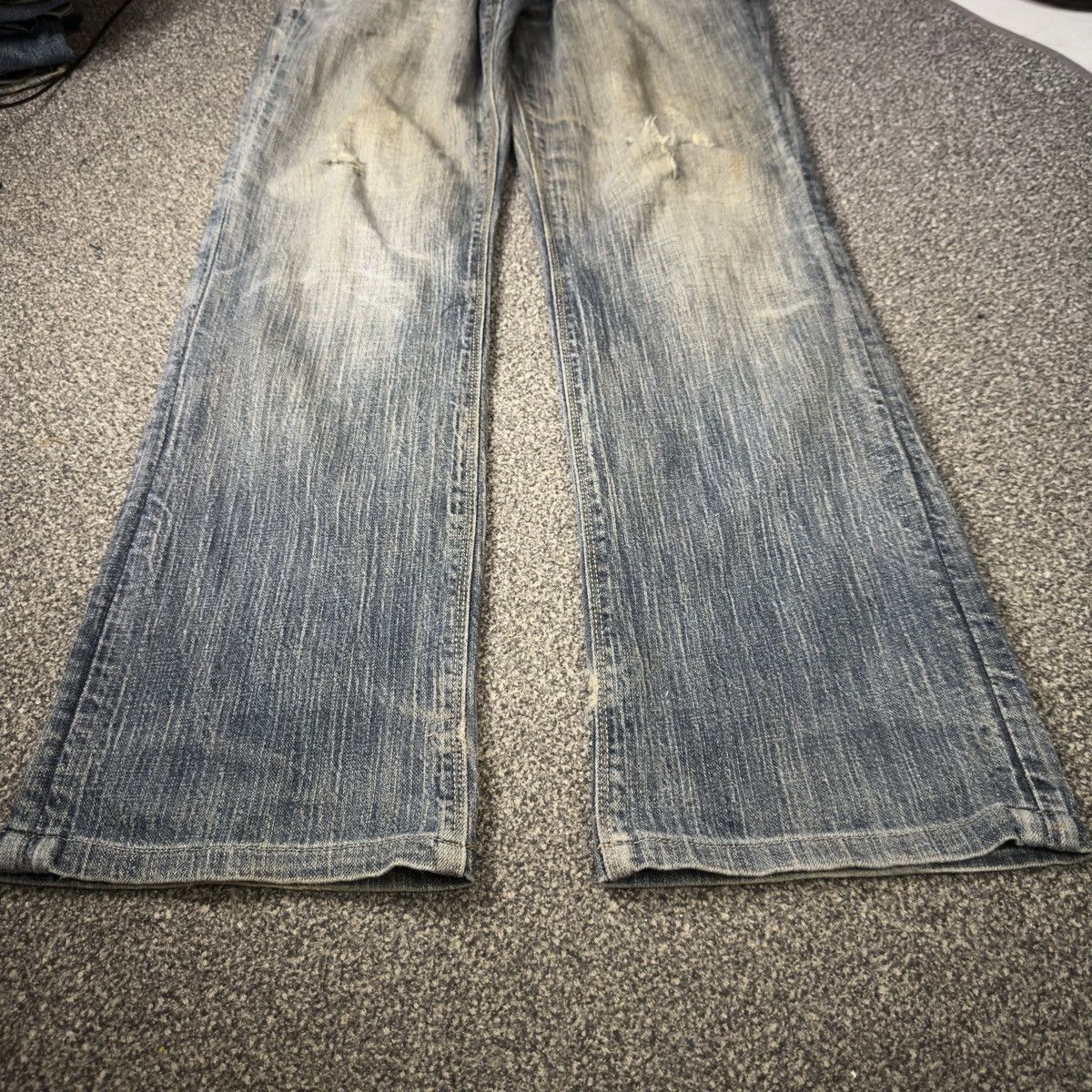 Lee 🔥 Vintage 90s Flared x-Line Lee Trashed Distressed Jeans Size US 30 / EU 46 - 7 Thumbnail