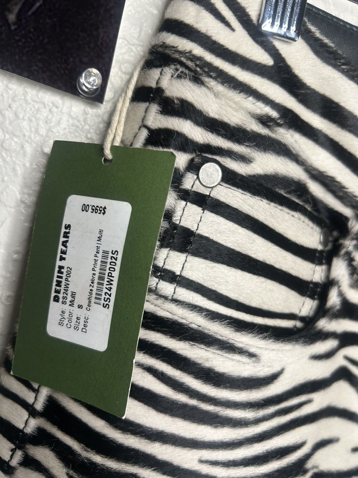 DENIM TEARS Denim tear calf hair zebra print pants Size US 30 / EU 46 - 3 Thumbnail