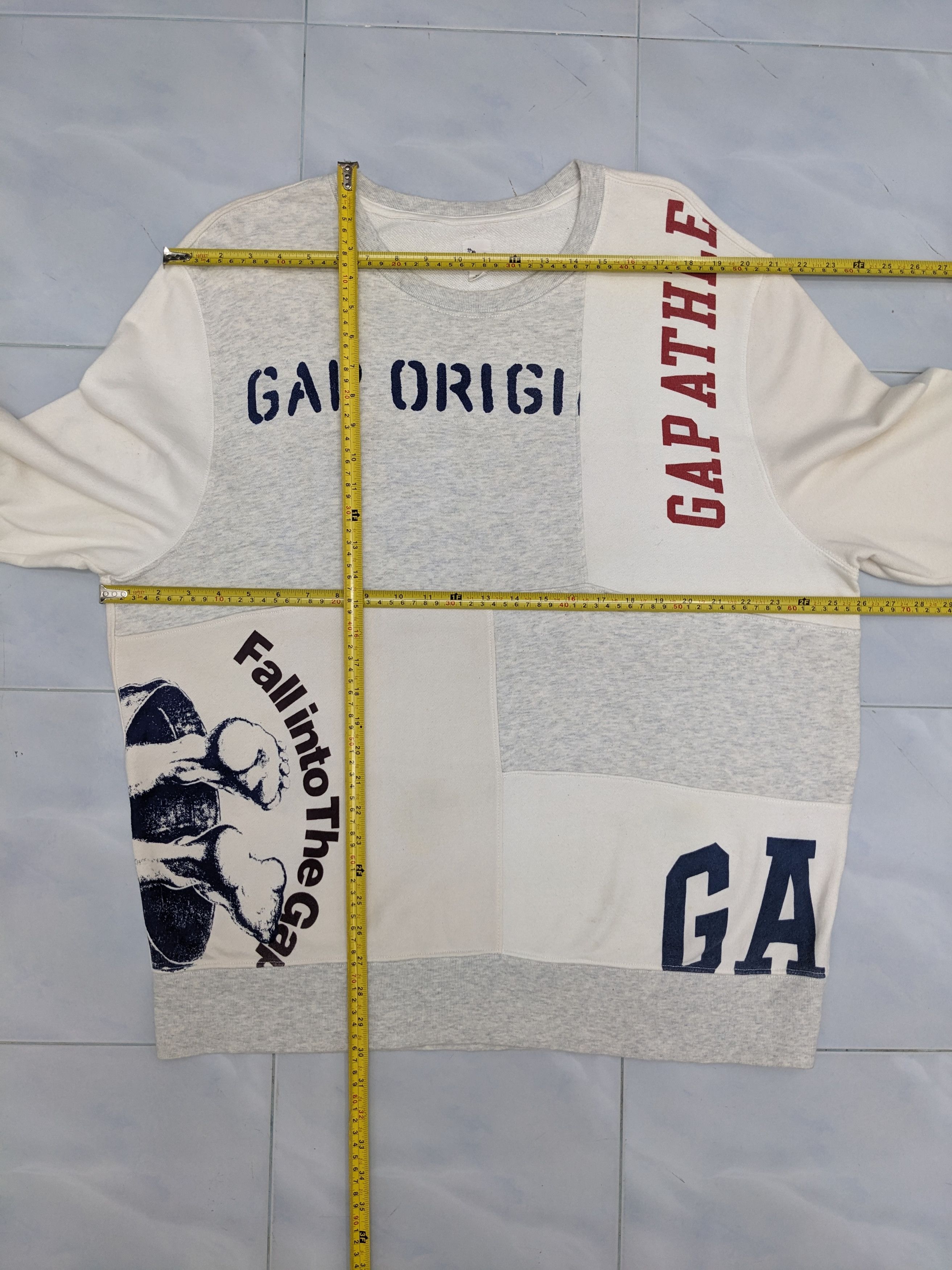 Gap GAP Patchwork Graphic Deconstructed Colorblock Sweatshirt Size US XL / EU 56 / 4 - 7 Thumbnail