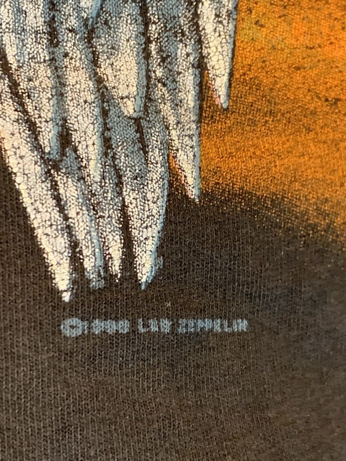 Band Tees × Led Zeppelin × Vintage RARE* Vintage 80s Led Zeppelin Swan Song Single Stitch Shirt Size US XL / EU 56 / 4 - 7 Thumbnail