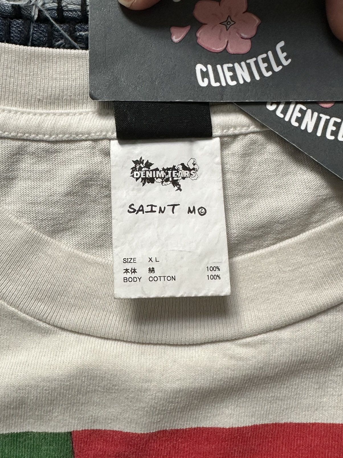 DENIM TEARS × Japanese Brand × Saint Michael Saint Mxxxxxx Michael Denim Tears 2 Lives Crew S/S Tee Shirt Size US XL / EU 56 / 4 - 4 Thumbnail