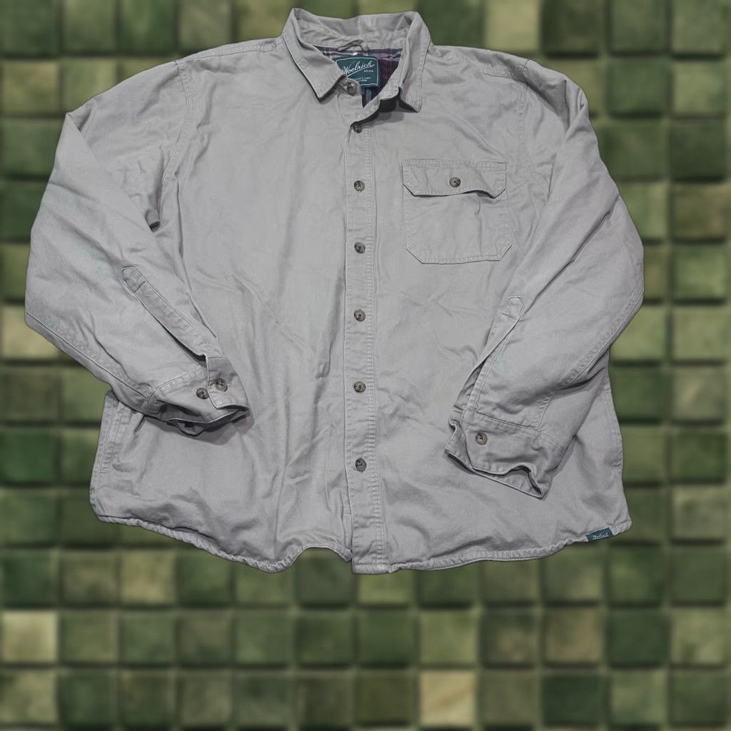 Vintage Woolrich Shacket Lined Flannel Mens 2XL Beige Khaki Button-Up Size US XXL / EU 58 / 5 - 1 Thumbnail
