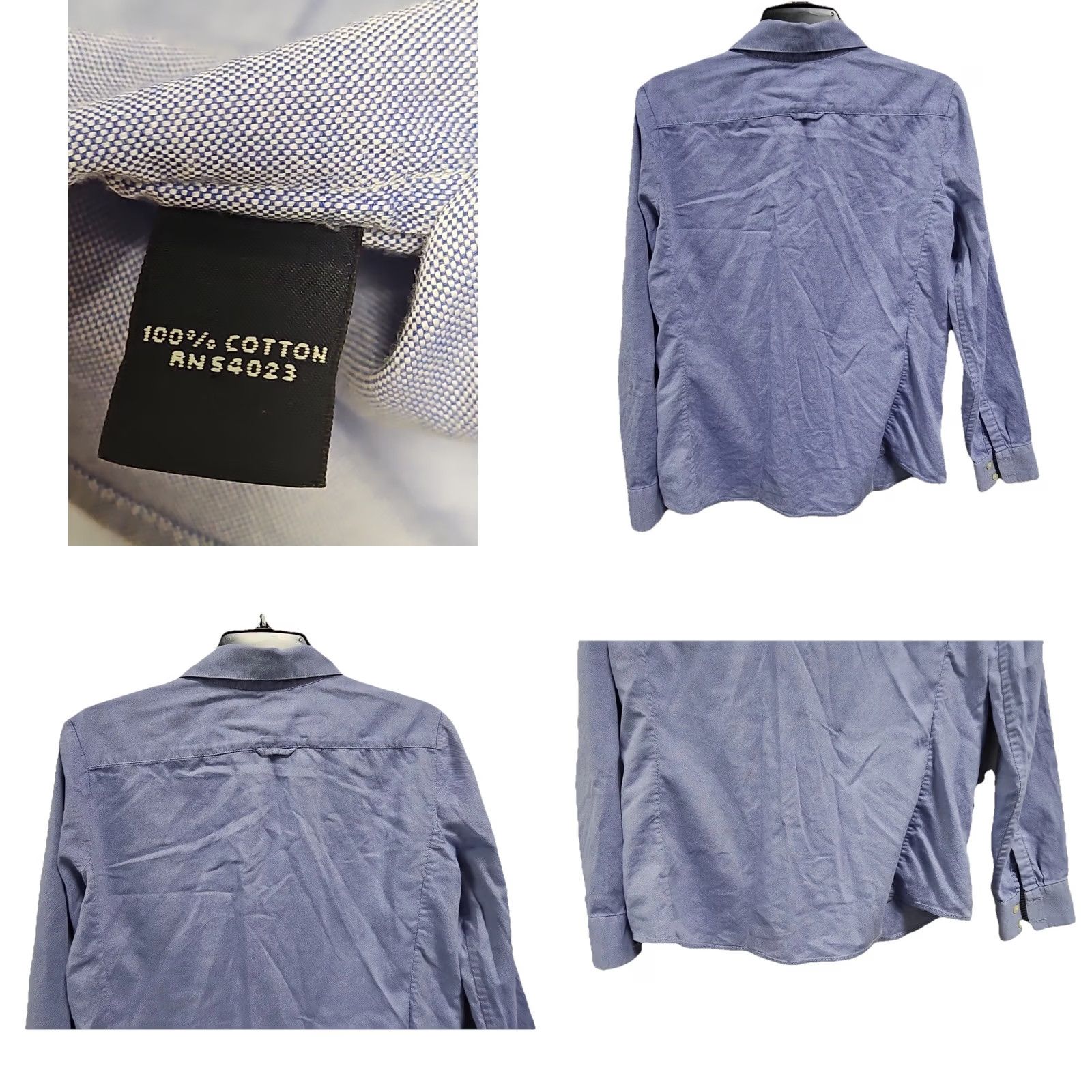 Banana Republic Banana Republic Shirt Men’s Medium Blue Oxford Button Front Cotton Casual Solid Long Sleeve Size US M / EU 48-50 / 2 - 8 Thumbnail