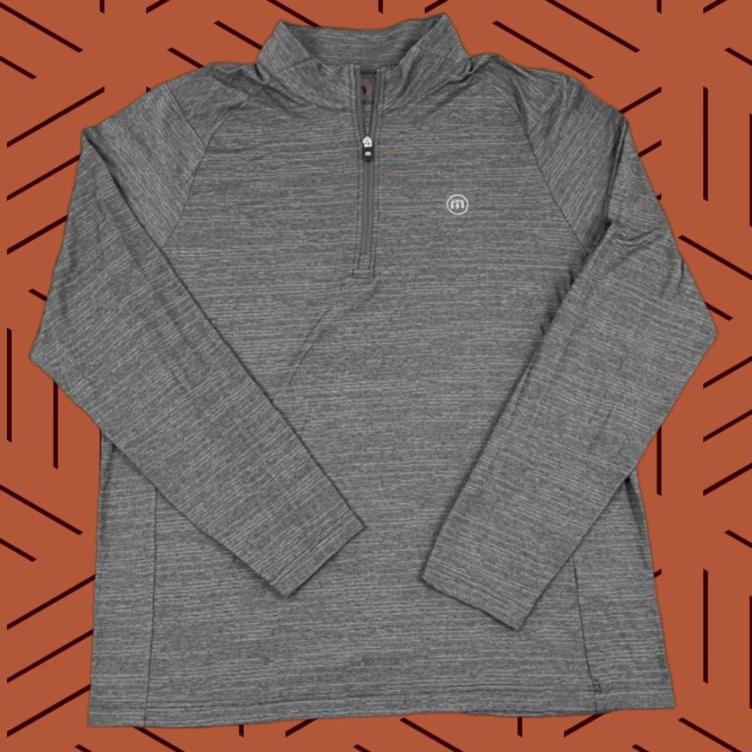 TravisMathew Travis Mathew Energy Pullover Men XL Gray All Seasons 1/4 Zip Shirt Golf Performance Casual Activewear Size US XL / EU 56 / 4 - 1 Thumbnail