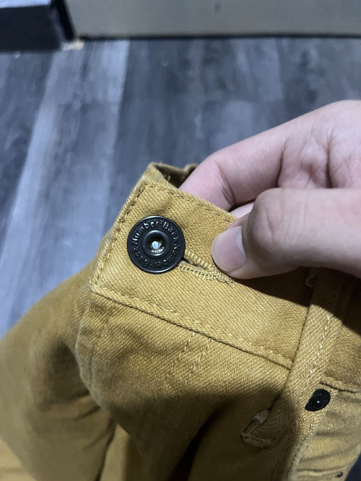 Hysteric Glamour × Japanese Brand × Tornado Mart Back Number Color Denim Edition (Mustard Yellow) Size US 30 / EU 46 - 7 Thumbnail