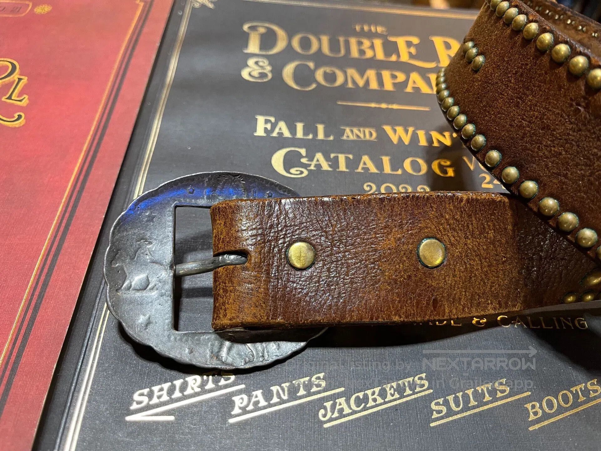 RRL Ralph Lauren rrl limited edition leather belt. Size ONE SIZE - 4 Thumbnail
