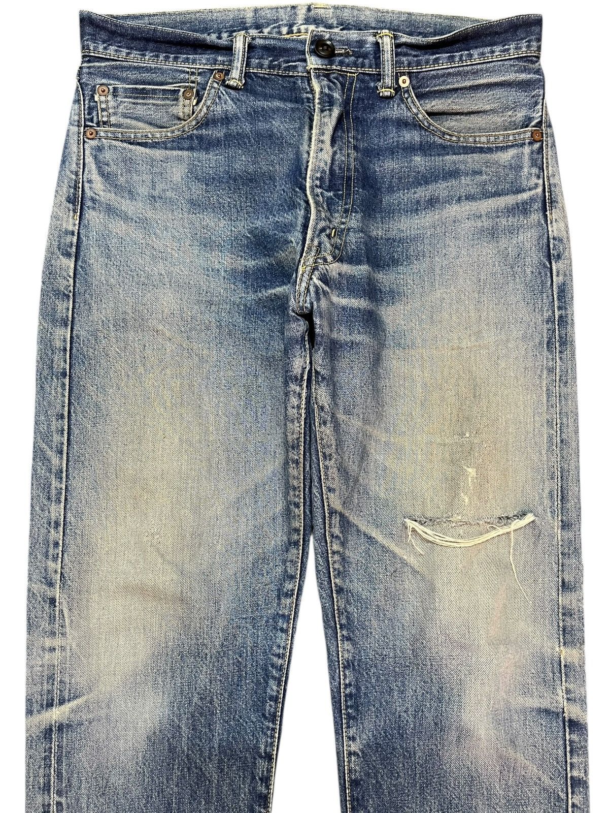Beauty Beast × Japanese Brand Vintage Japanese Brand Selvedge Mudwash Distressed Denim Size US 31 - 2 Thumbnail