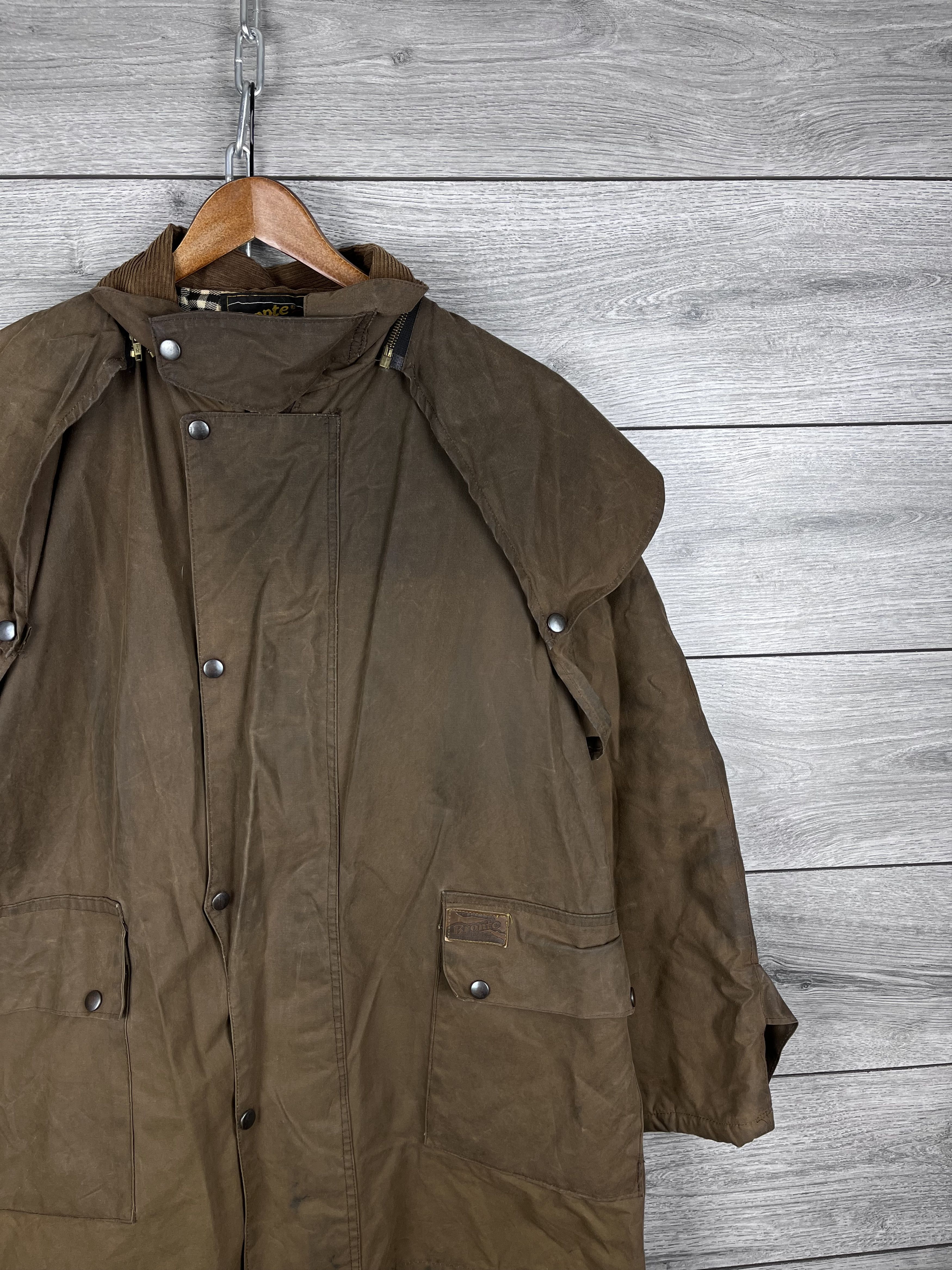 Bronze 56k Vintage men's waxed jacket Bronte classic made in England Size US S / EU 44-46 / 1 - 2 Thumbnail