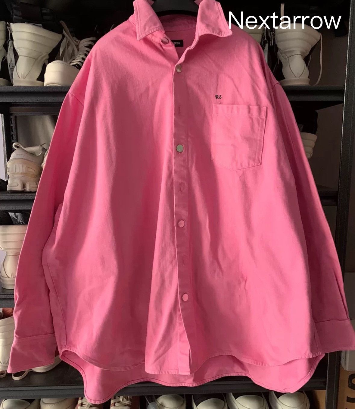 Raf Simons Raf Simons 21aw silhouette pink shirt 2412-Nextarrow Size US XS / EU 42 / 0 - 1 Thumbnail