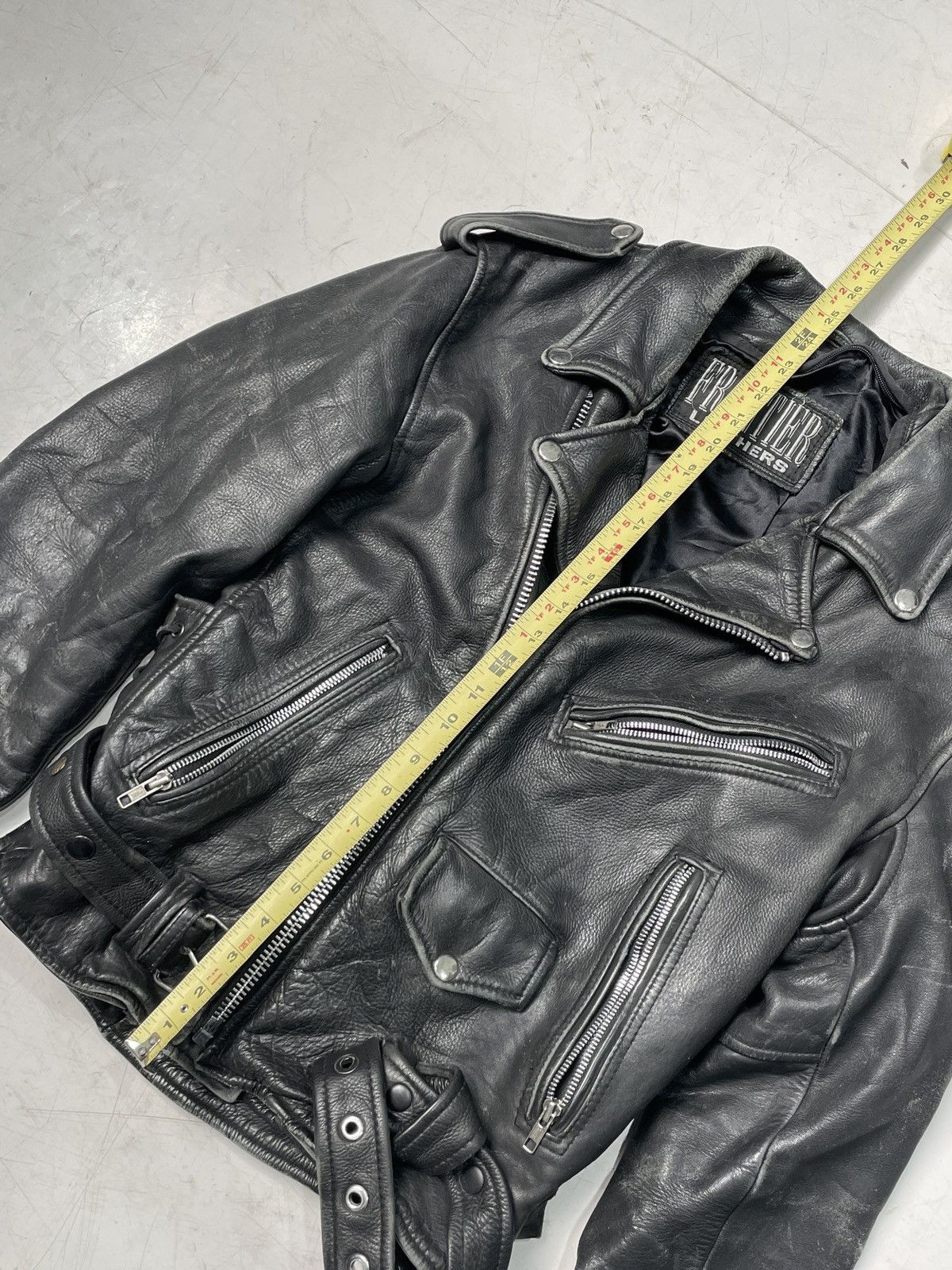 Danier Frontier black fitted leather biker jacket Size M / US 6-8 / IT 42-44 - 2 Thumbnail