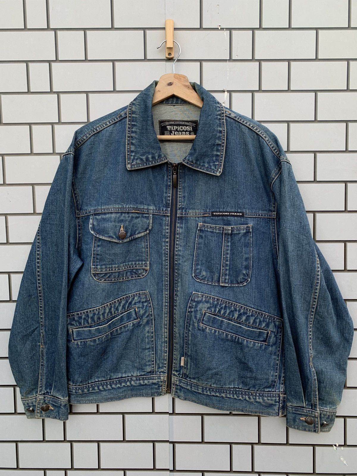 Japanese Brand × Vintage Vintage Japanese Brand Tipicosi Jeans Denim Jacket Size US L / EU 52-54 / 3 - 1 Thumbnail