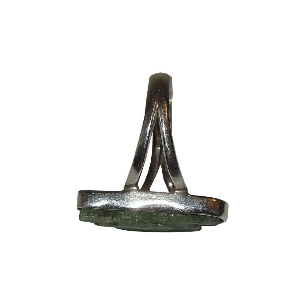Handmade Artisan Hand made Sterling Silver Green Tourmaline Ring Size ONE SIZE - 3 Thumbnail