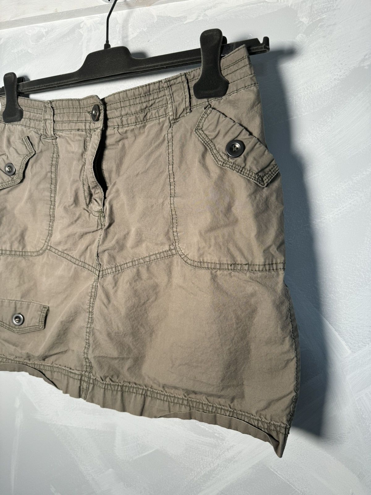 Vintage Reitman's Cargo Mini Skirt Military Green Vintage Size 30" / US 8 / IT 44 - 3 Thumbnail