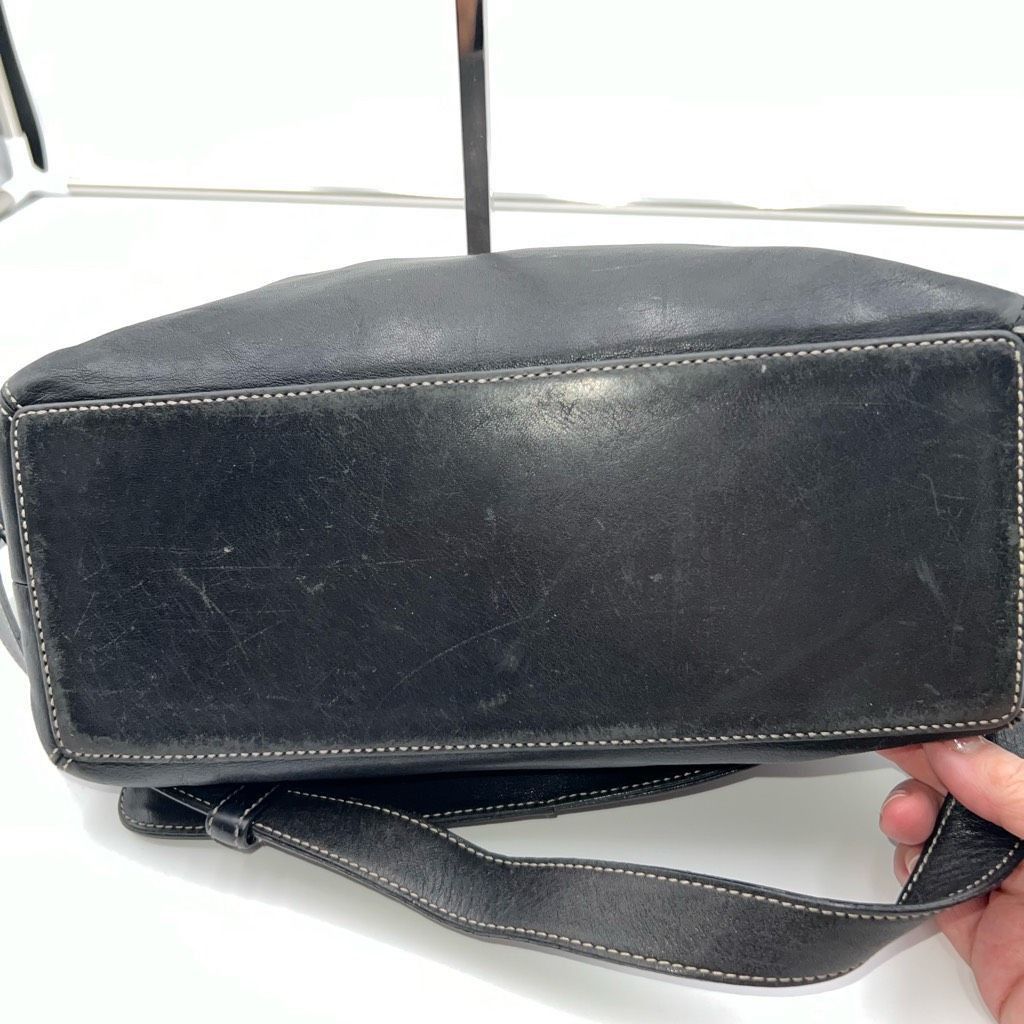 Coach Coach Vintage Hamptons Black Leather Bag Size ONE SIZE - 6 Thumbnail
