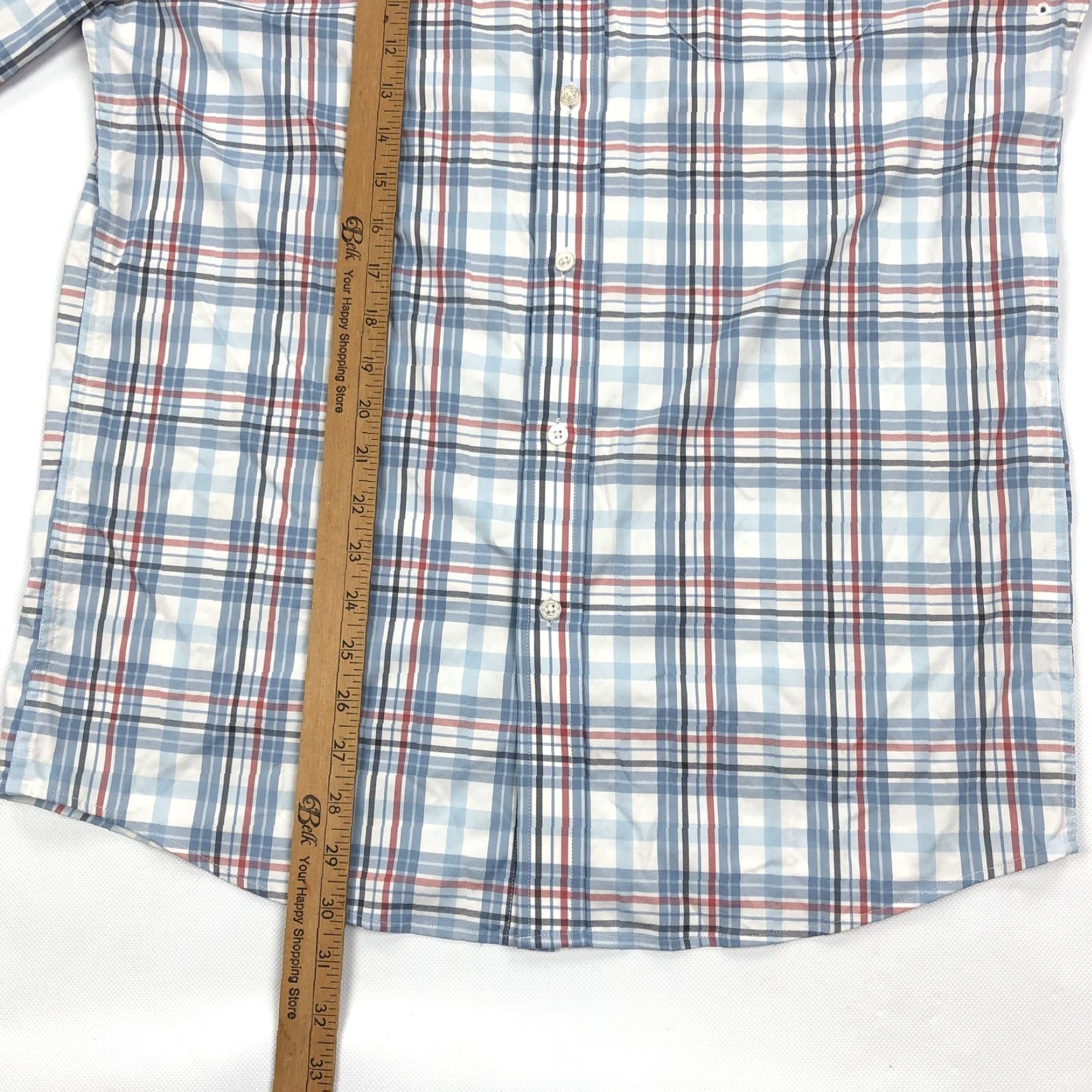 Southern Tide Southern Tide Button-Down Shirt Plaid Long Sleeve M Blue Red White Black Casual Men Size US M / EU 48-50 / 2 - 6 Thumbnail