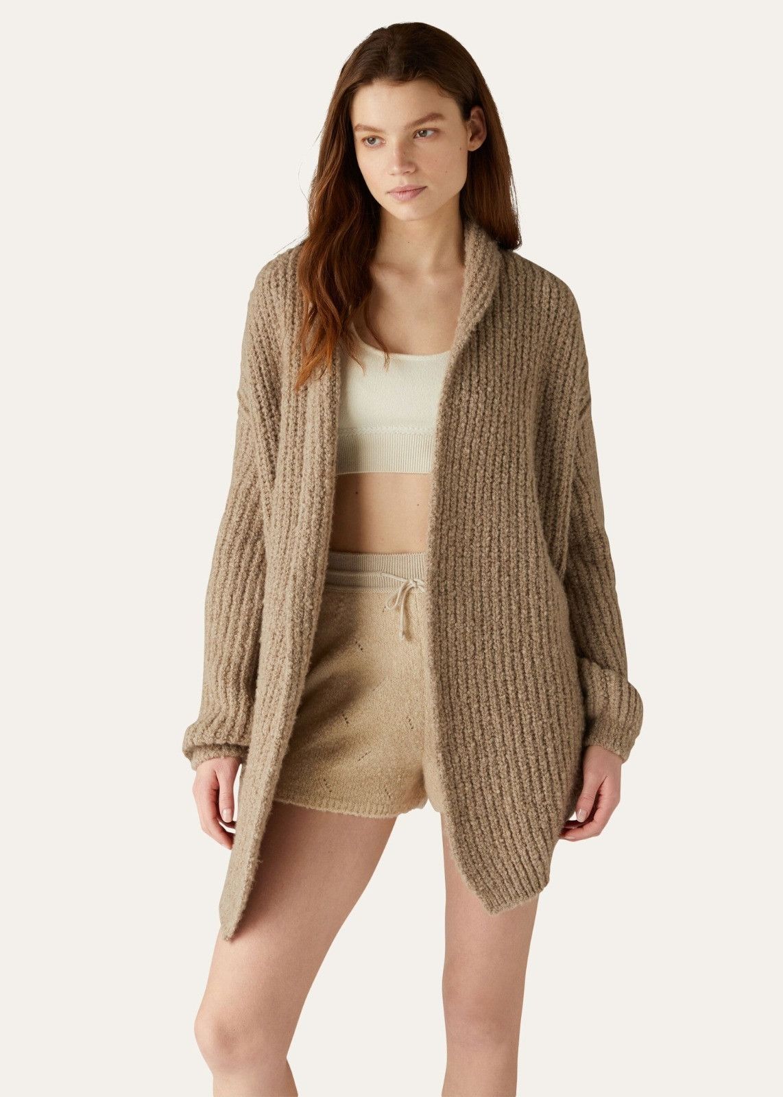 Loro Piana o1srvl11e1125 FAN1841 Cocooning Buttonless Cardigan in Brown Size M / US 6-8 / IT 42-44 - 3 Thumbnail