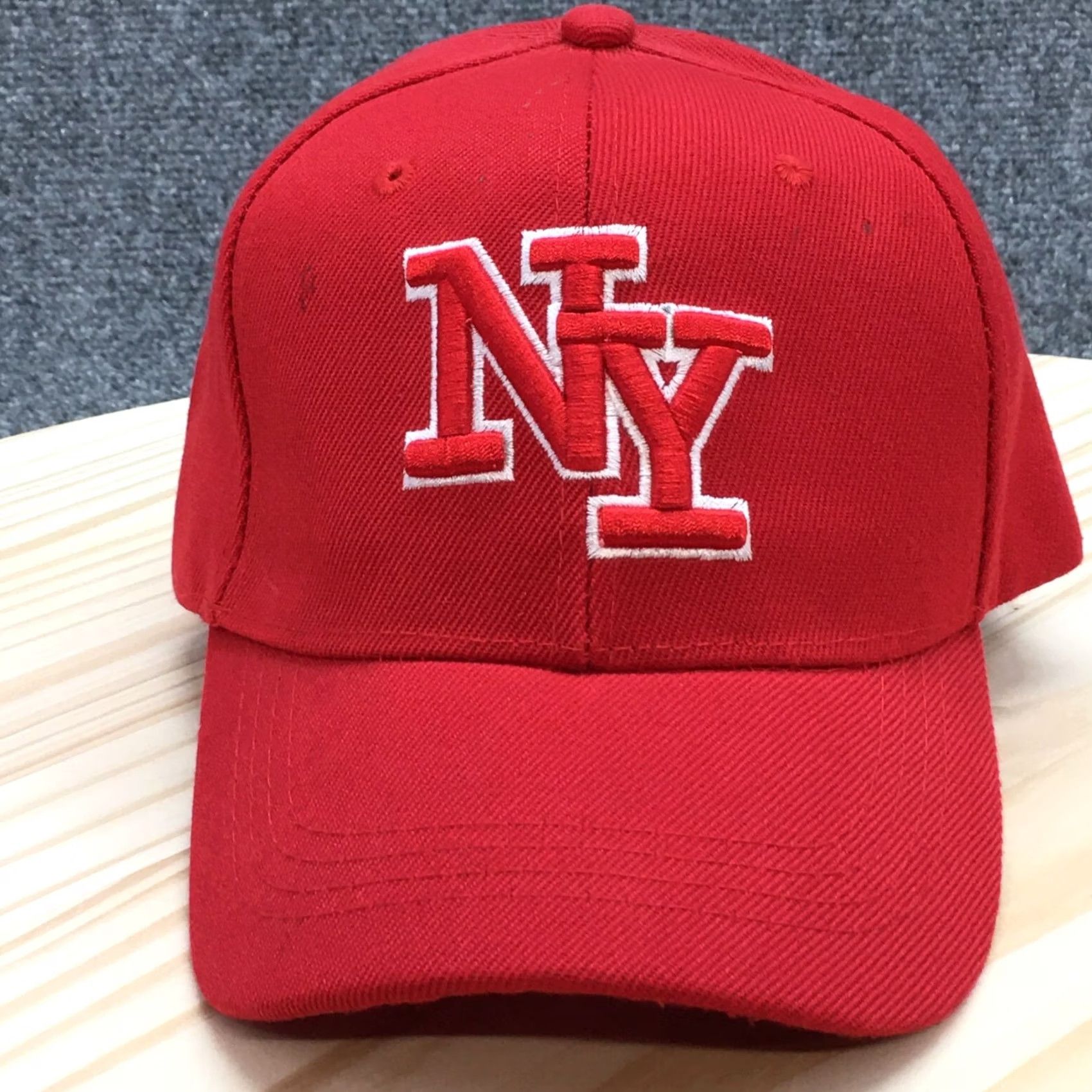 Logo 7 New York Yankees Baseball Cap Hat Men Red One Size Adjustable Embroidered Logo Size ONE SIZE - 3 Thumbnail