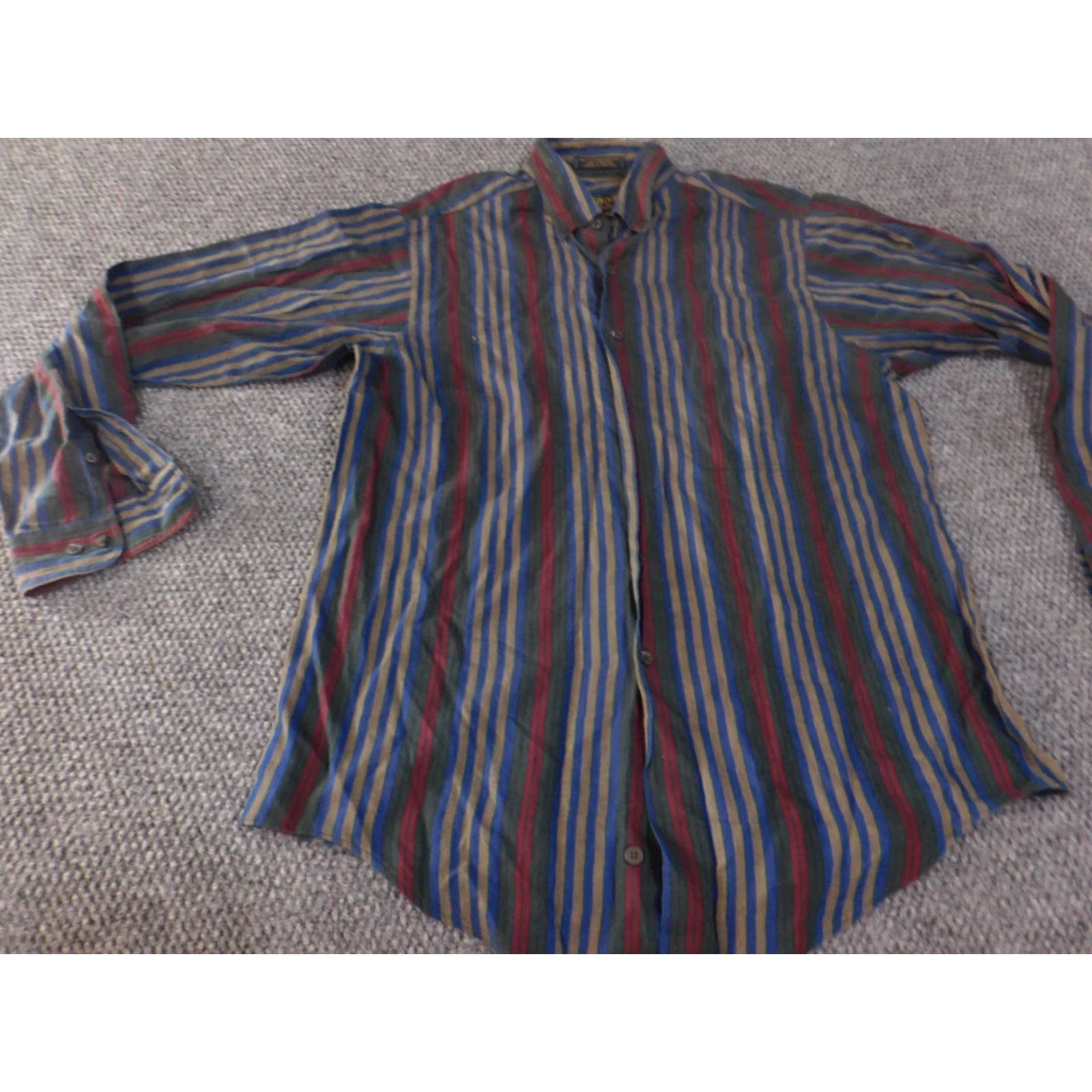 Alexander Julian Alexander Julian Shirt Mens Medium Blue Striped Button-Up Vintage (No) Size US M / EU 48-50 / 2 - 3 Thumbnail