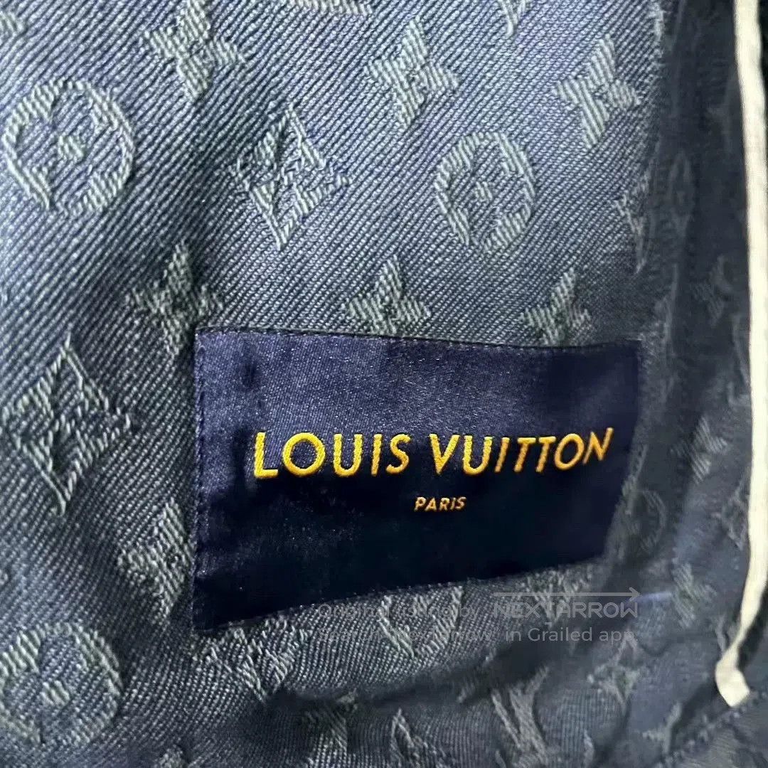 Louis Vuitton blue logo printed long sleeve denim jacket. Size US L / EU 52-54 / 3 - 3 Thumbnail