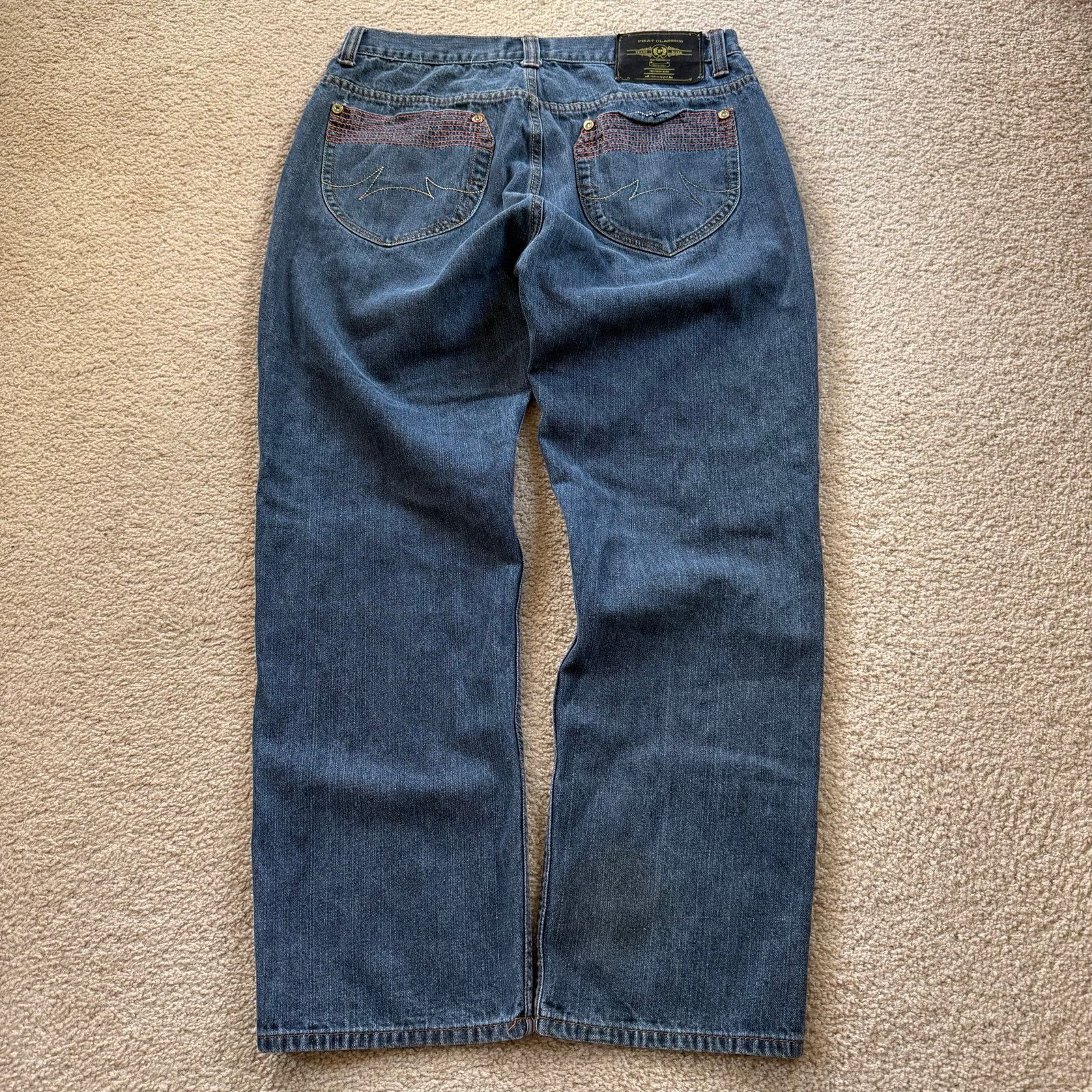 Phat Farm Vintage Y2K Phat Classics Embroidered Jeans Size US 36 / EU 52 - 1 Thumbnail