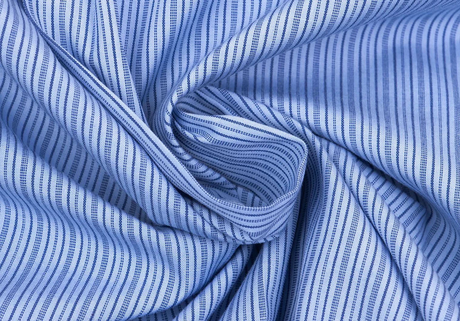 Comme des Garcons Homme Plus Cotton Stripe Shirt in Light Blue and Navy, Size M Size US M / EU 48-50 / 2 - 18 Thumbnail
