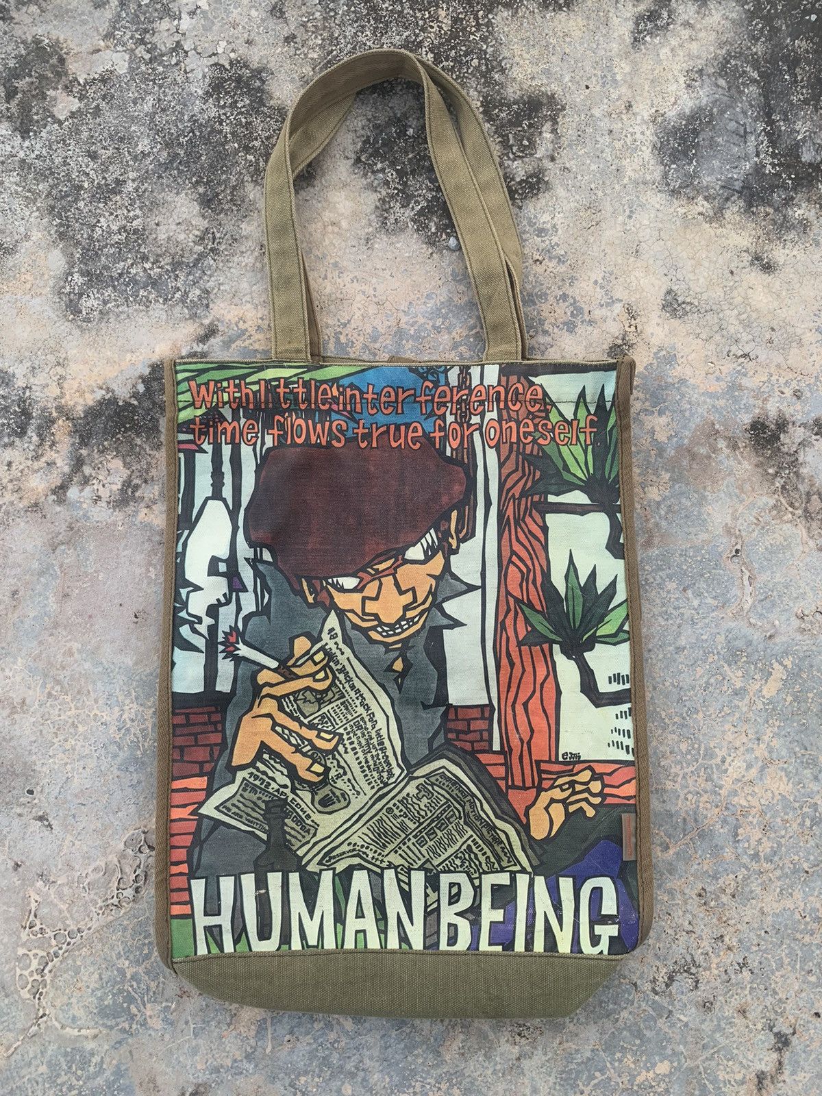 Japanese Brand Mischievous “Human Being” Tote Bag Size ONE SIZE - 1 Thumbnail