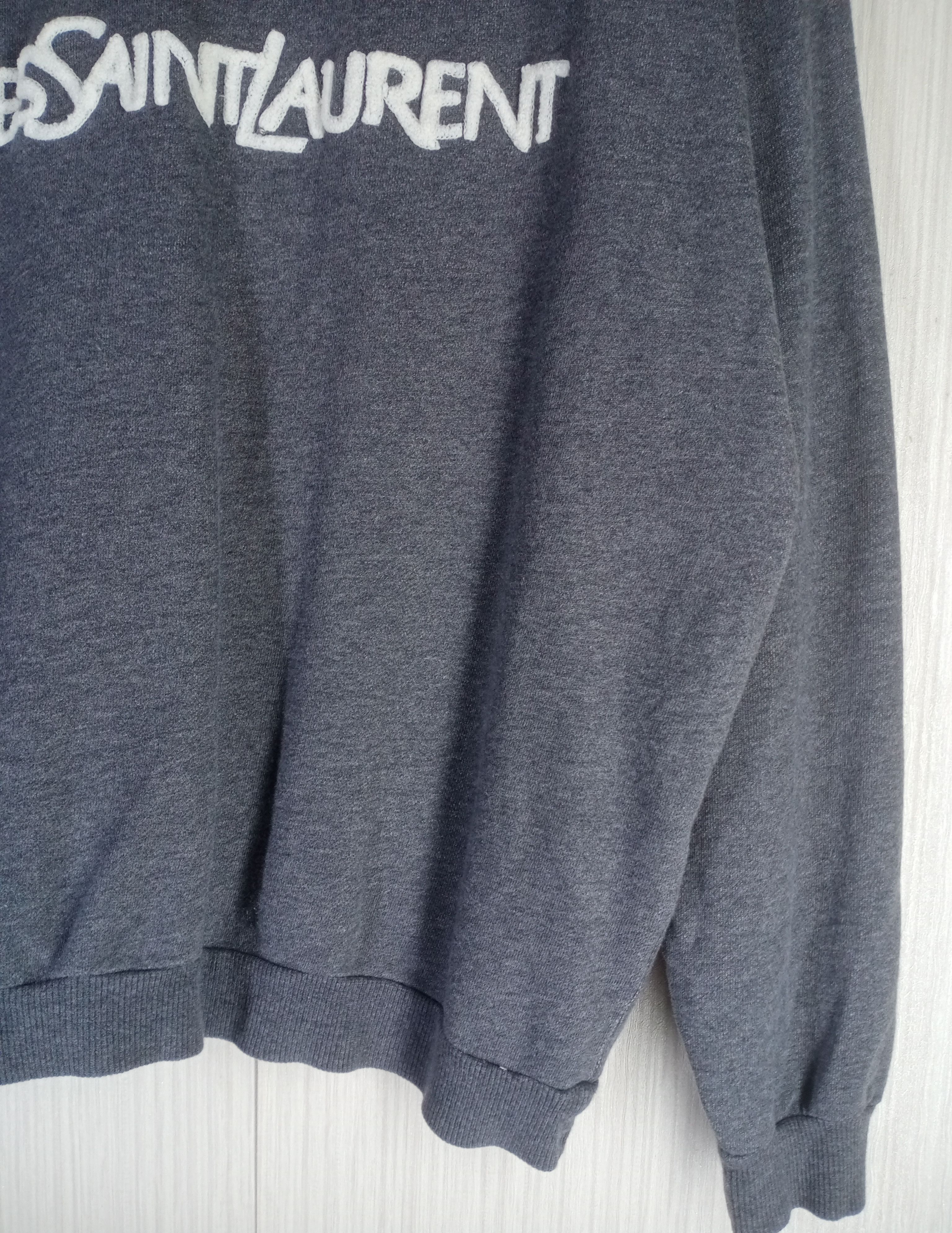 Yves Saint Laurent Rare Vintage Yves Saint Laurent Embroidery Logo Sweatshirt Size US L / EU 52-54 / 3 - 6 Thumbnail