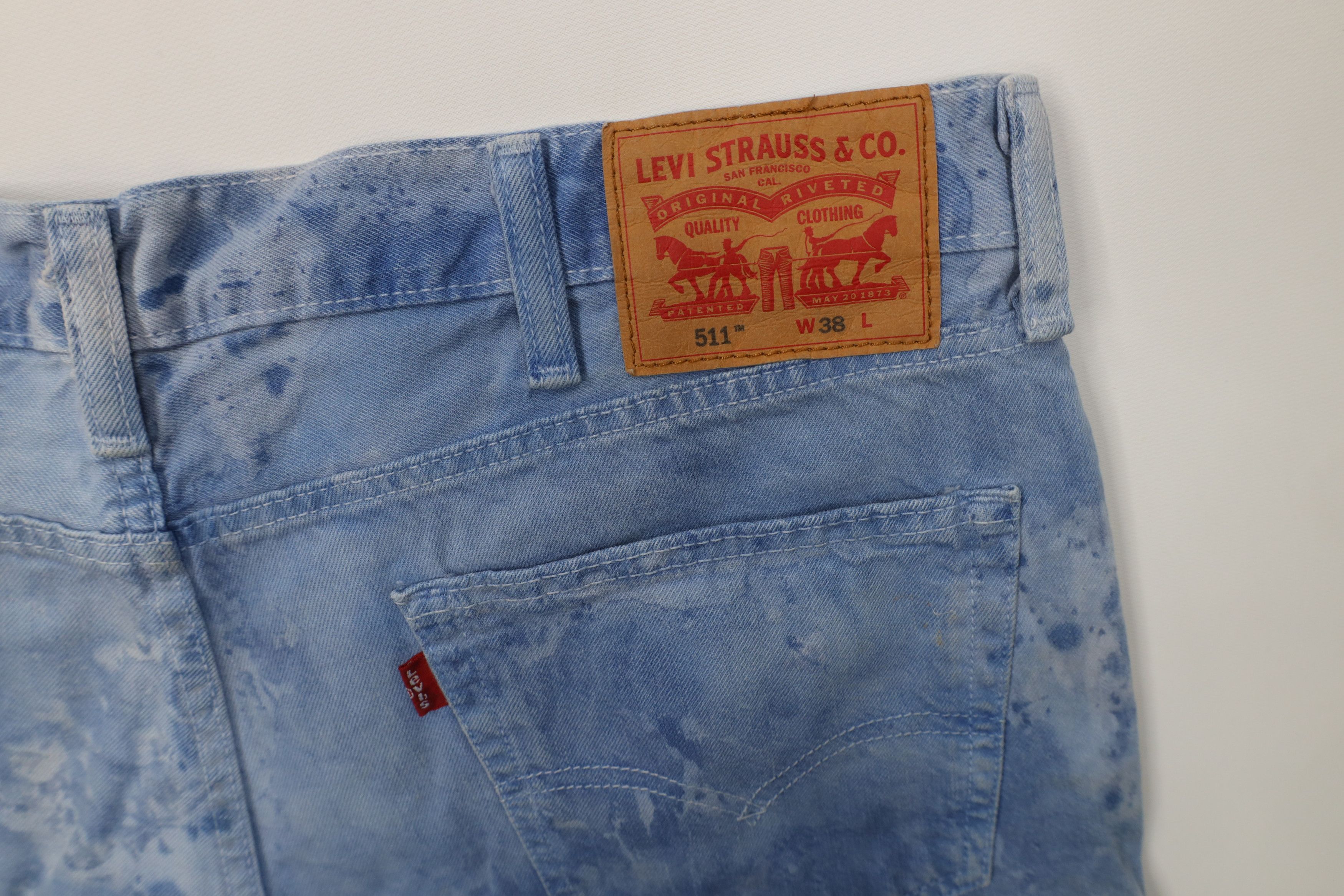 Levi's Vintage Y2K Levis 511 Off Acid Wash Denim Jean Shorts Jorts Size US 38 / EU 54 - 15 Thumbnail
