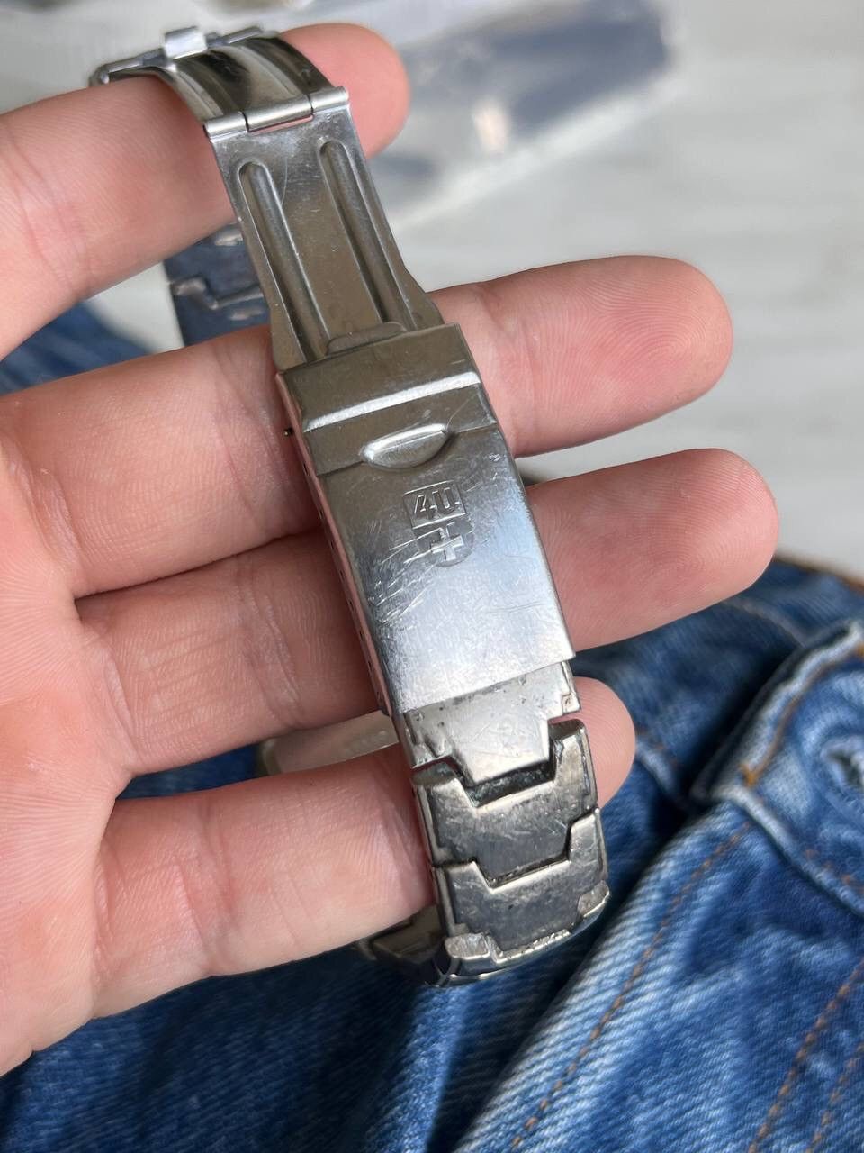 Japanese Brand × Vintage Vintage Swiss 4U futuristic Watch Steel Metal Bracelet Size ONE SIZE - 6 Thumbnail